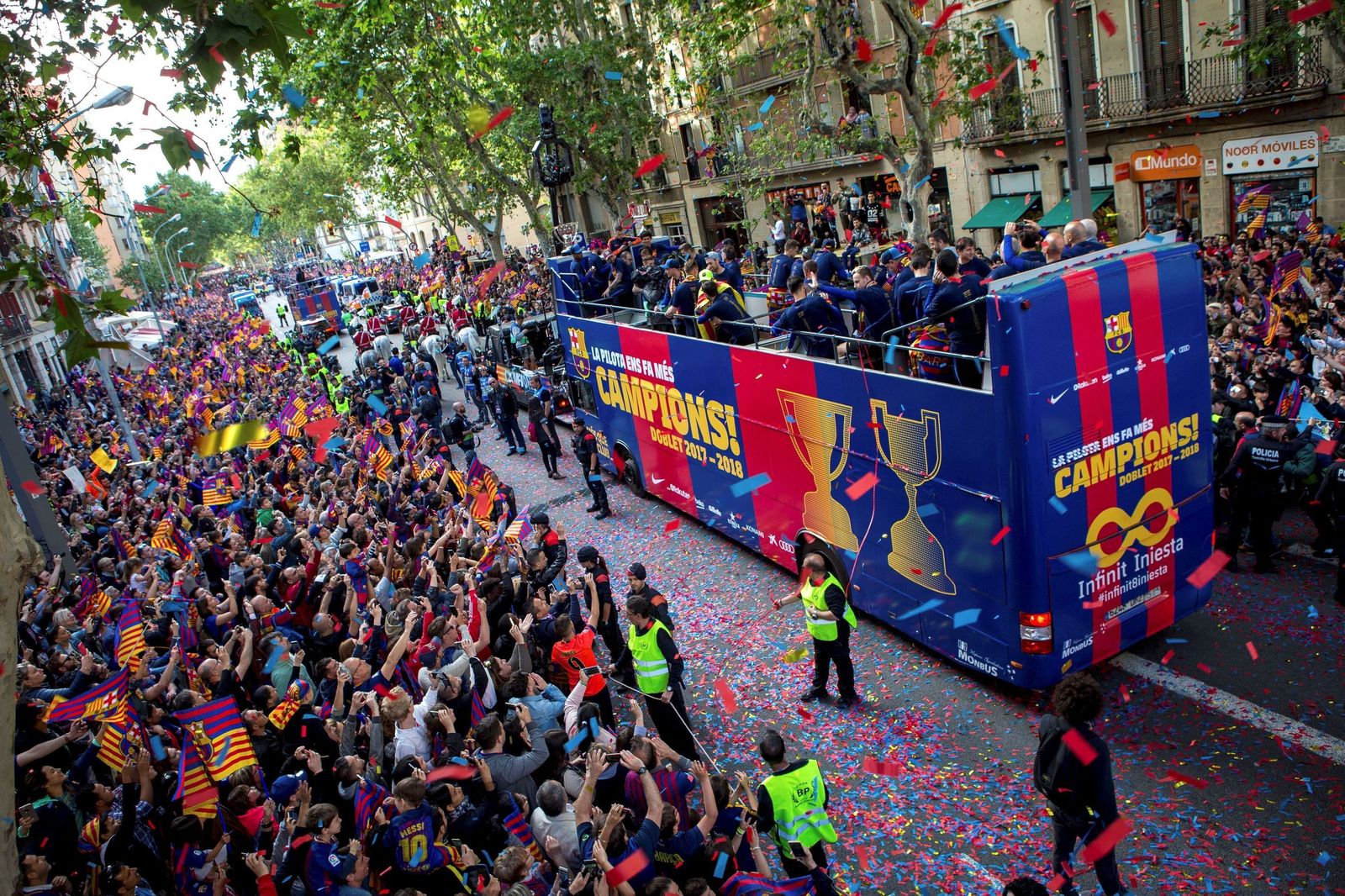 La celebración del doblete del Barça, en imágenes