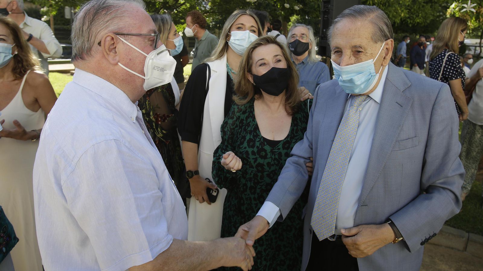 El doctor Rodríguez-Sacristán con el americanista Luis Navarro García