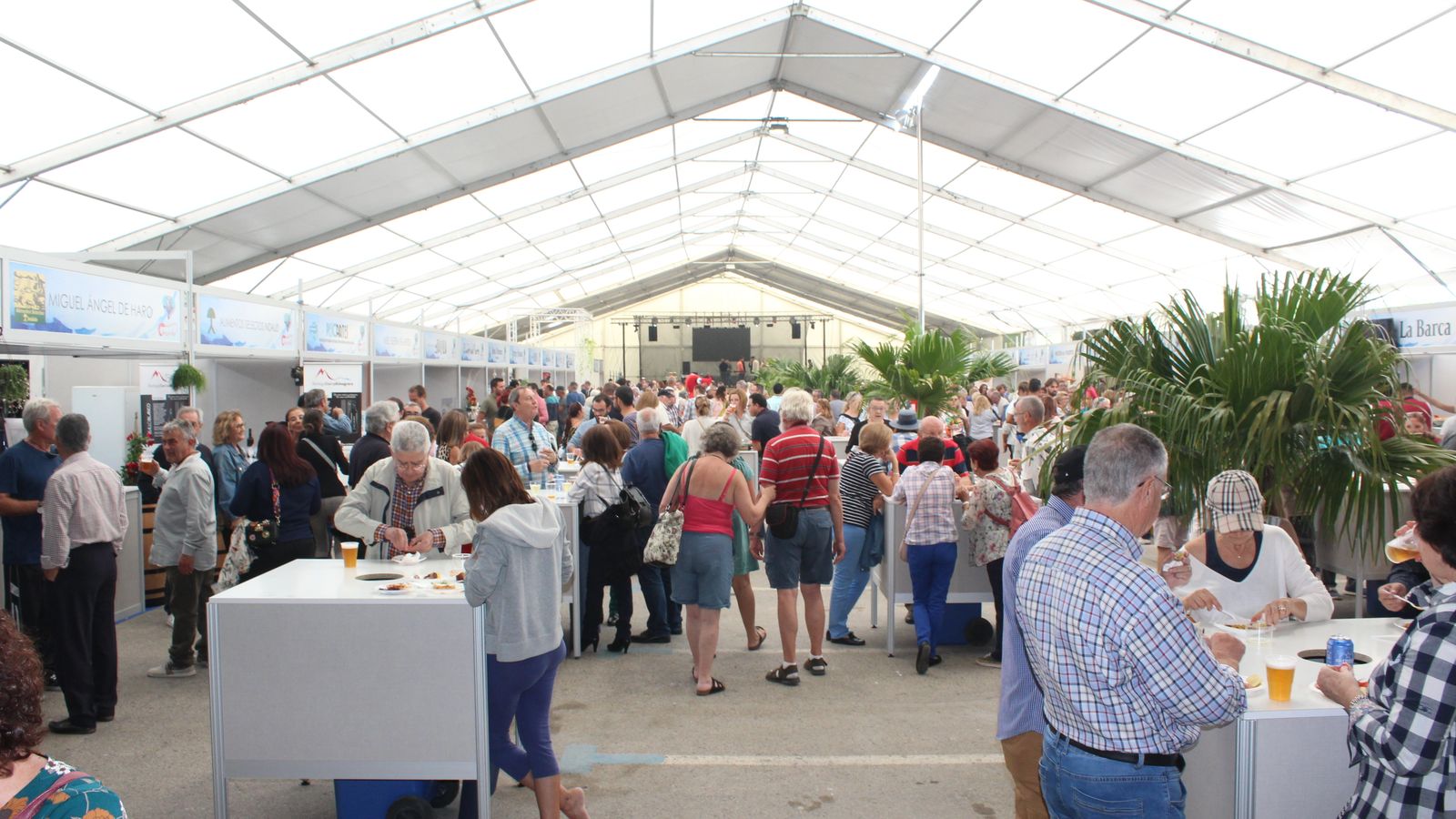 Carpa del festival de la gamba en 2019, en la última edición celebrada.