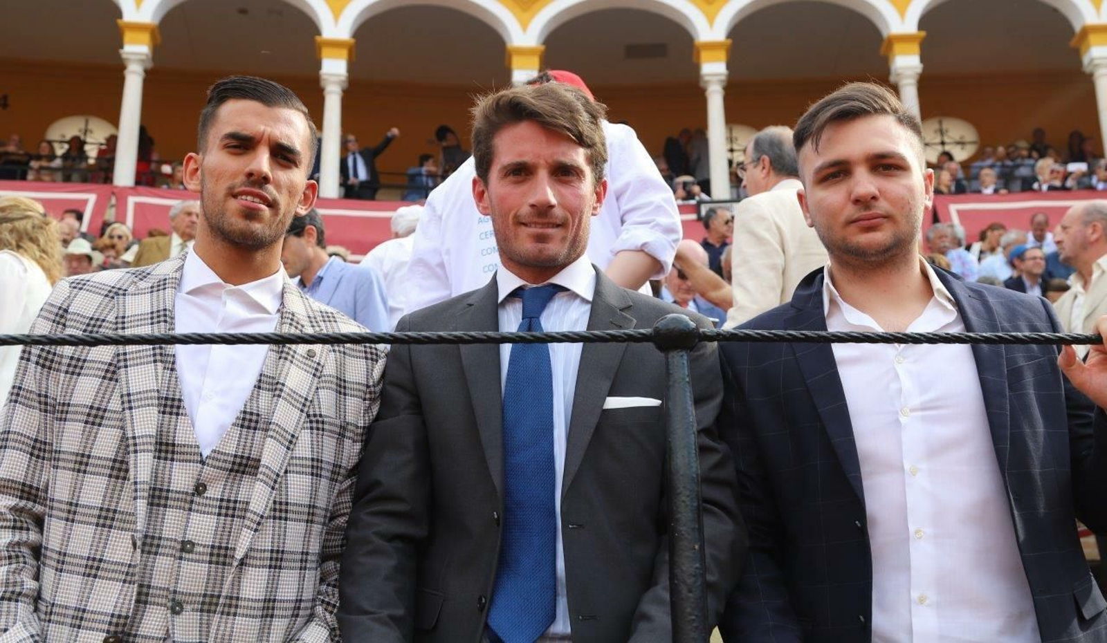 Dani Ceballos, Alfonso Cadaval y Francisco Javier Arcos