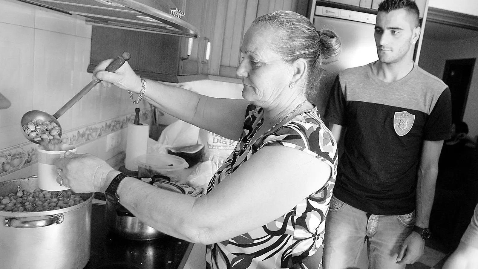 Pepi Güiza, junto a su hijo Dani.