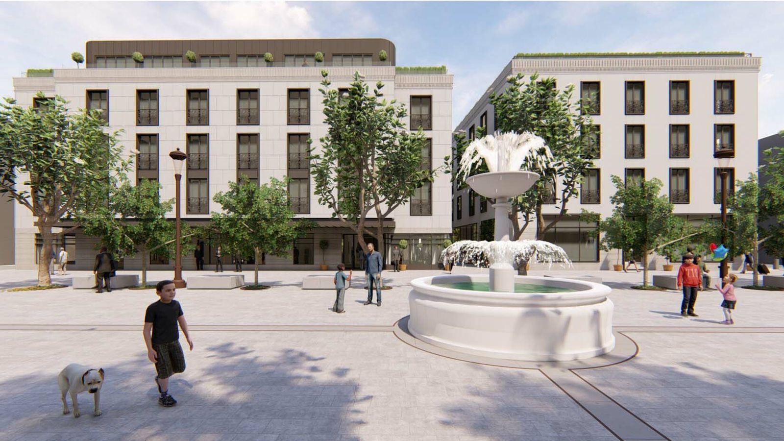 Remodelación proyectada en la plaza.