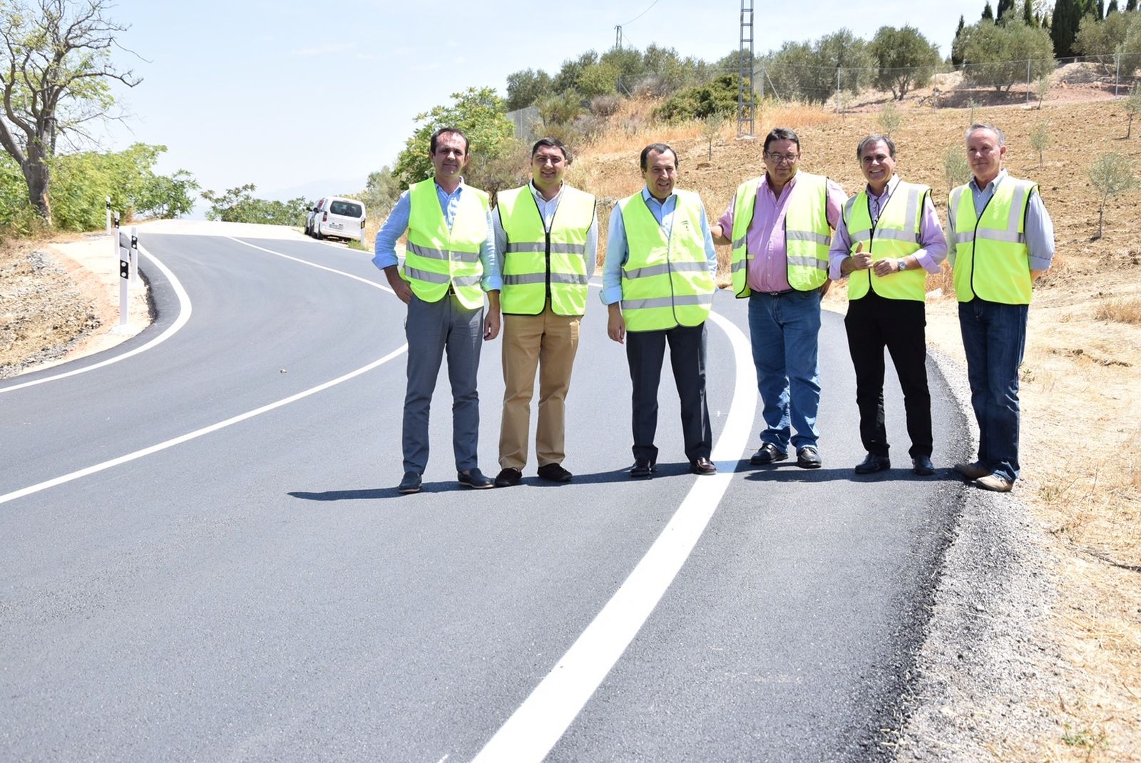 Visita institucional a las actuaciones entre Colmenar y Periana.
