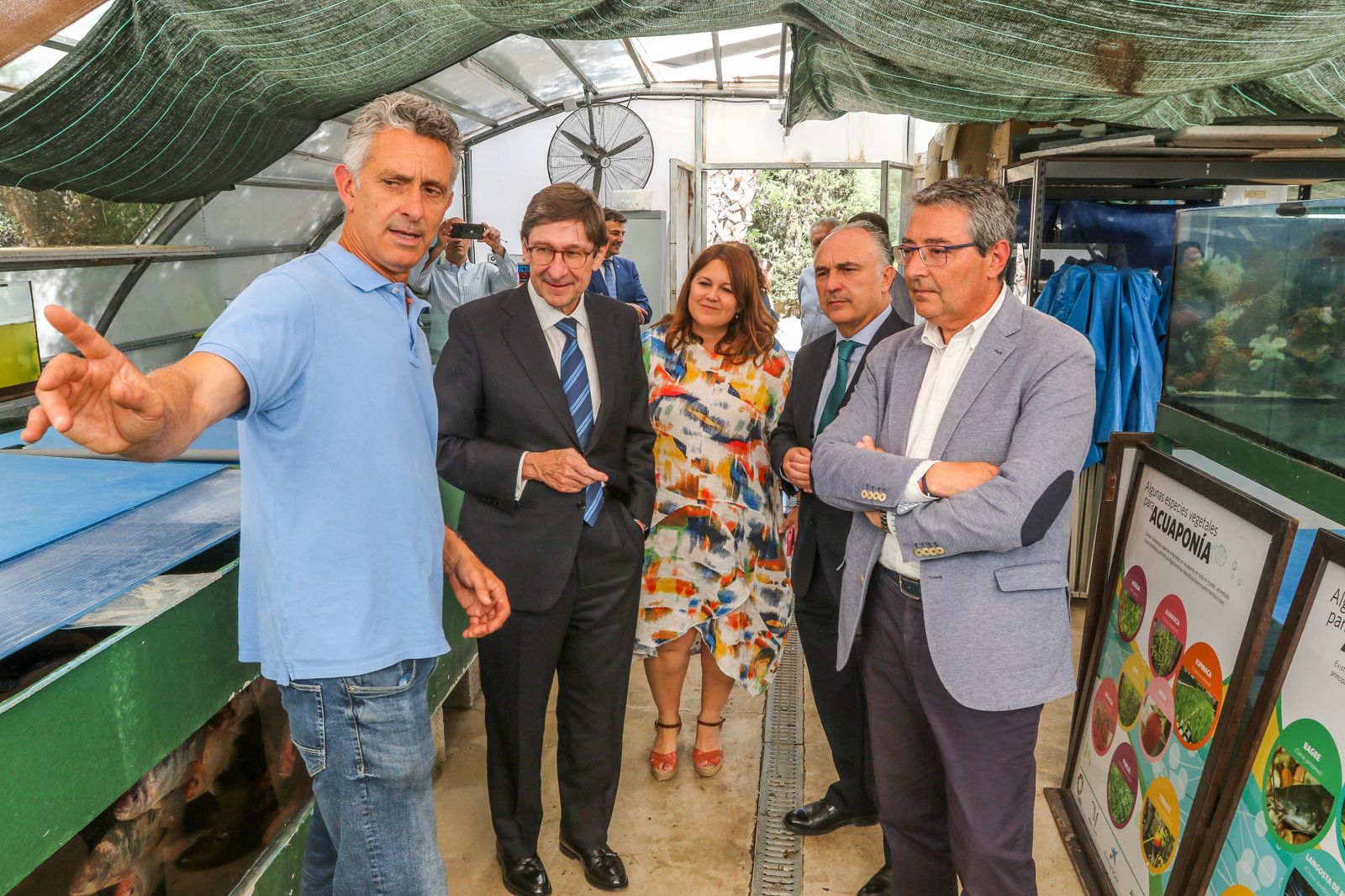 José Ignacio Goirigolzarri visita las instalaciones de La Noria, en Málaga.
