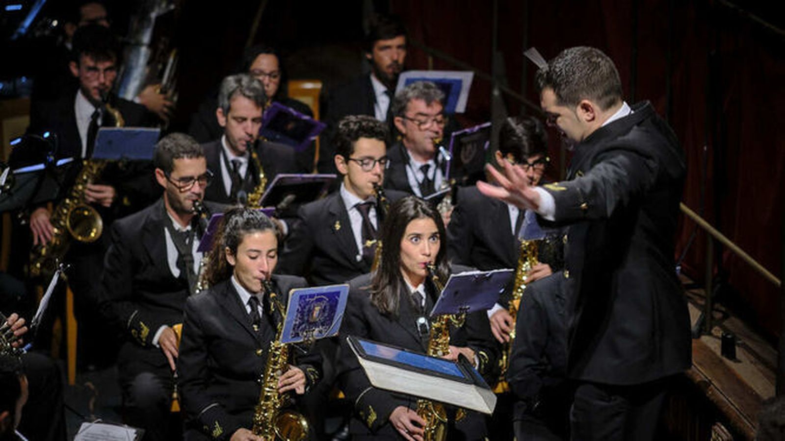 La Filarmónica de Conil, en su intervención en el pregón de la Semana Santa de 2019.