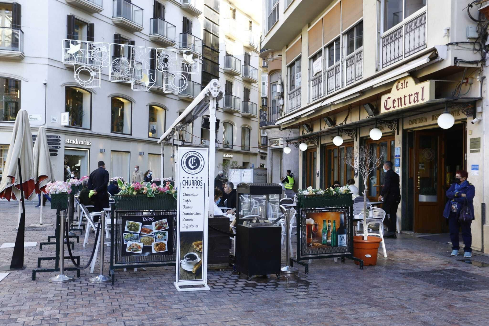 El emblemático Café Central de Málaga, en la plaza de la Constitución.