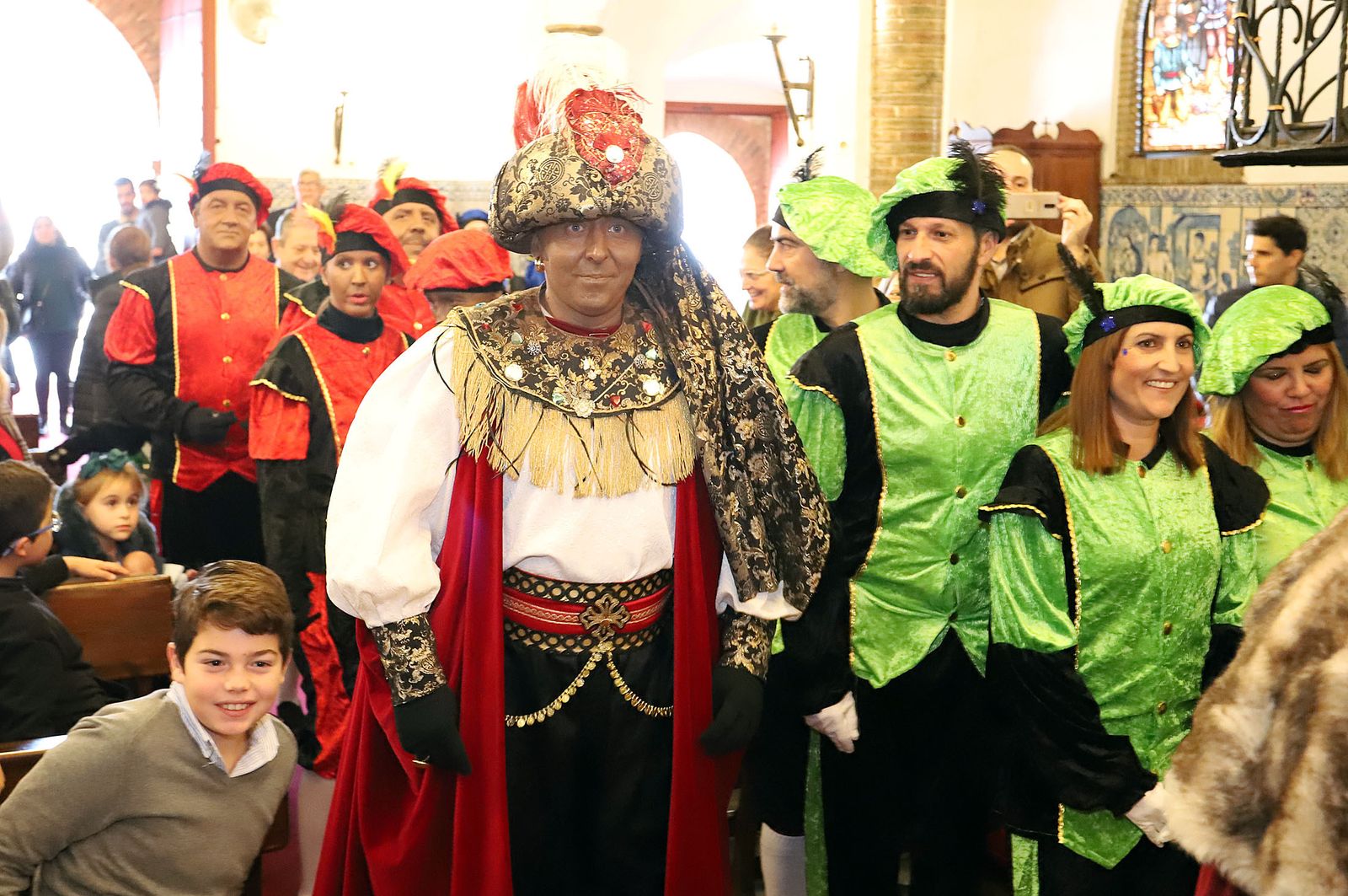 Imágenes de los Reyes Magos de Huelva en el Santuario de La Cinta