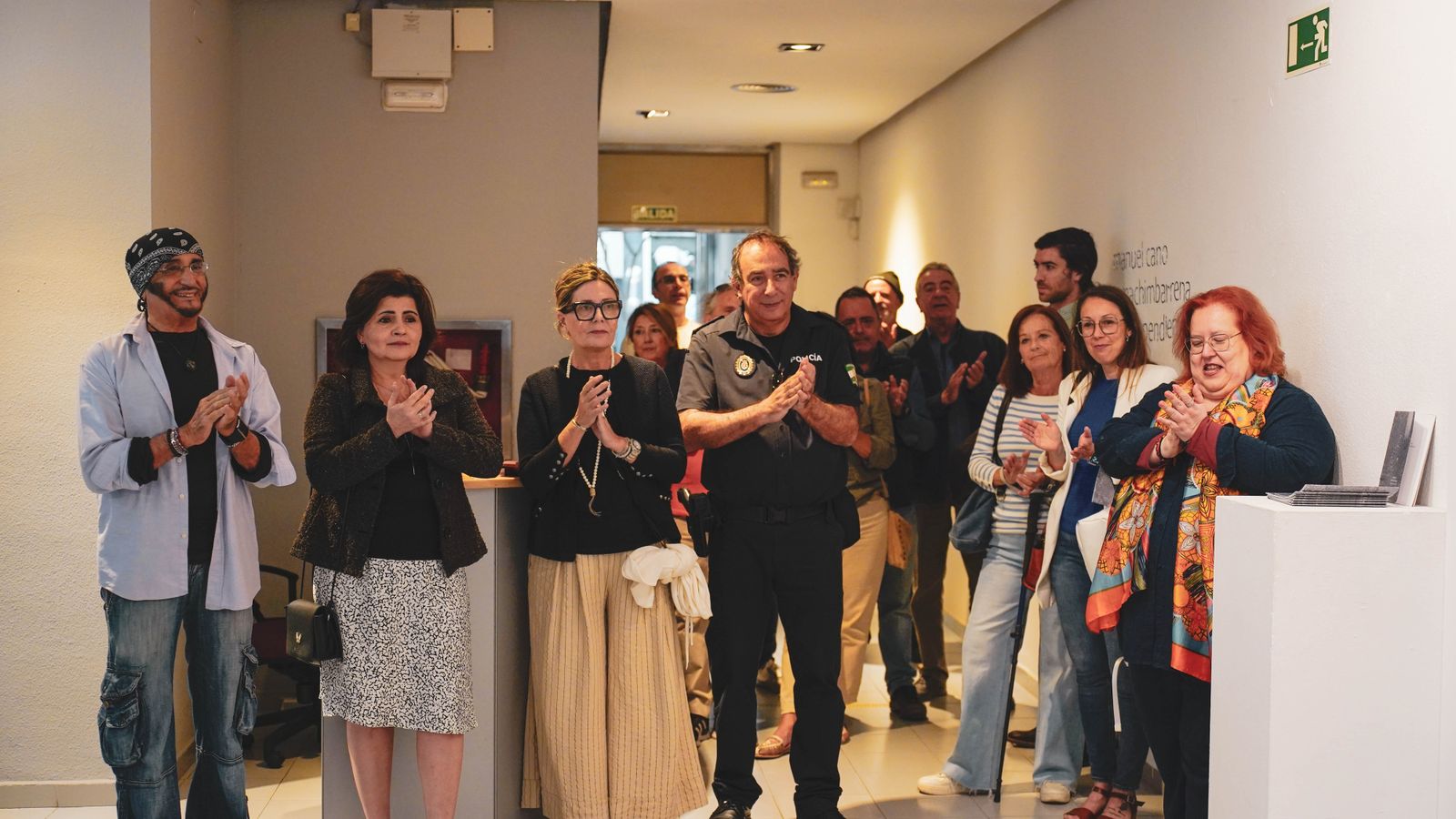Inauguración de la exposición de Manuel Cano y Javier Machimbarrena en la sala Cajasur de Algeciras