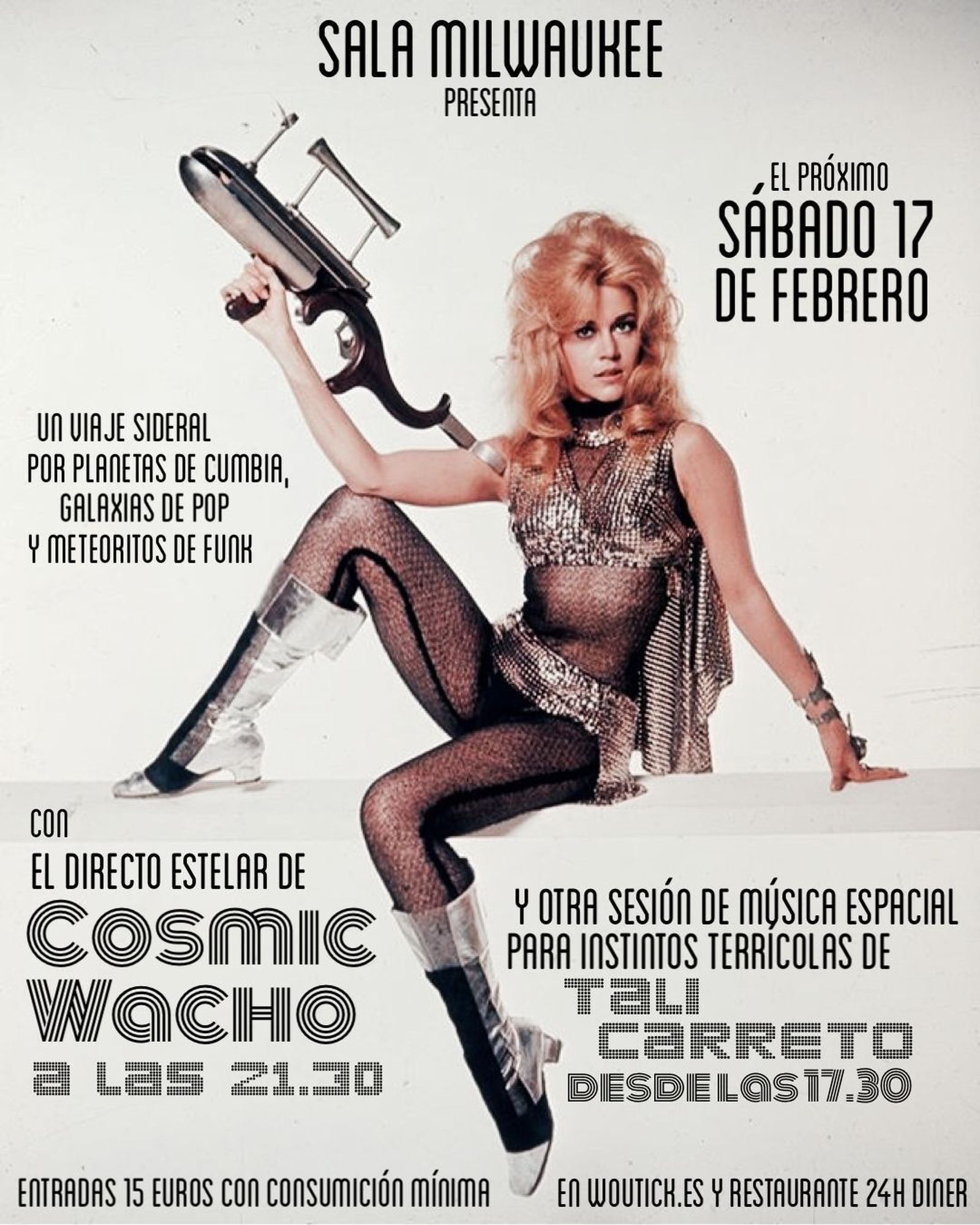 El cartel anunciador de la velada en la sala Milwaukee