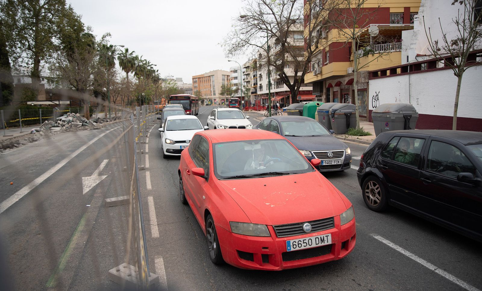 Tráfico y obras en la Ronda de Capuchinos