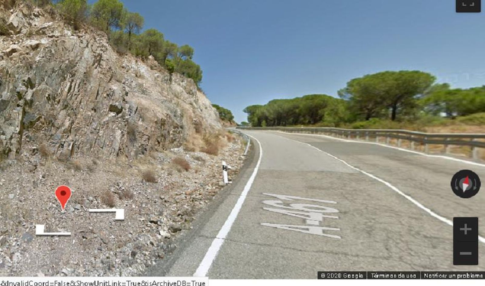 Punto en el que se ha producido el accidente.