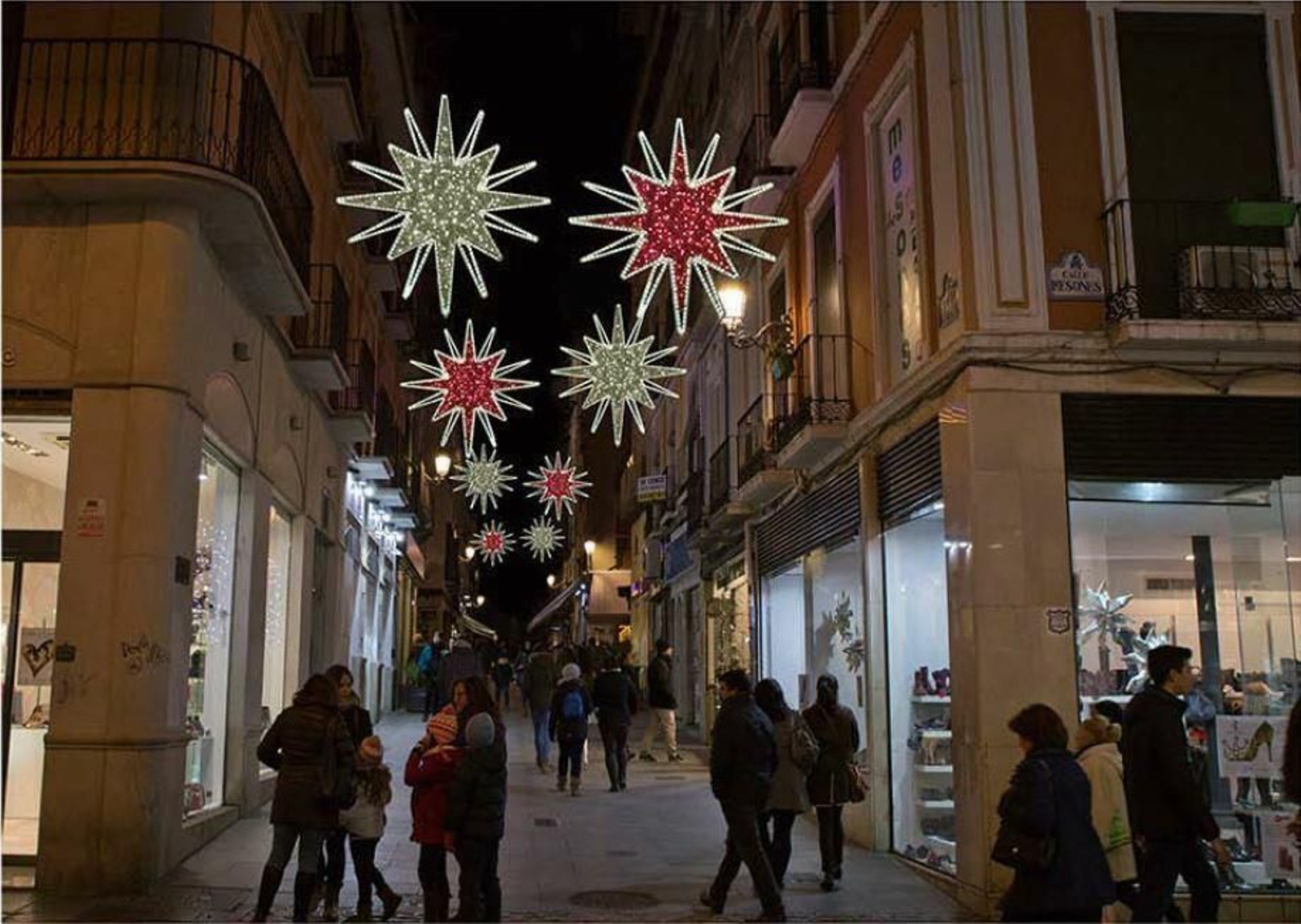 Así son las luces de Navidad en Granada calle a calle