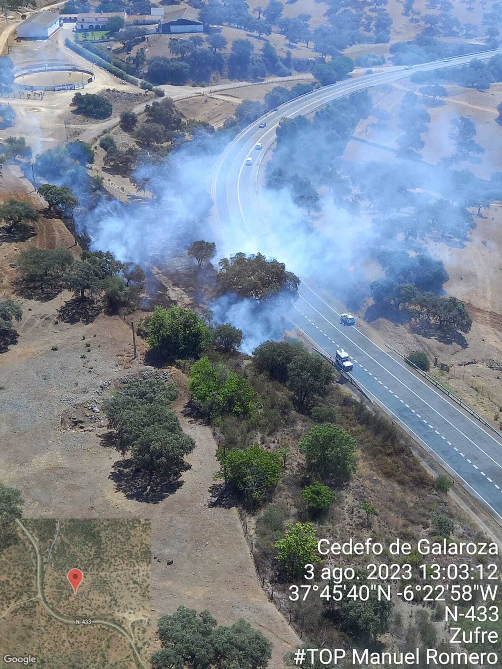 Paraje Dehesa Del Moral en la localidad de Zufre