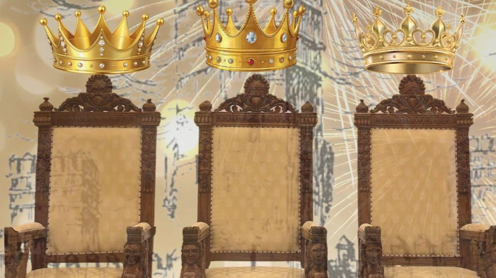 Los tronos de los Reyes Magos ya están preparados.