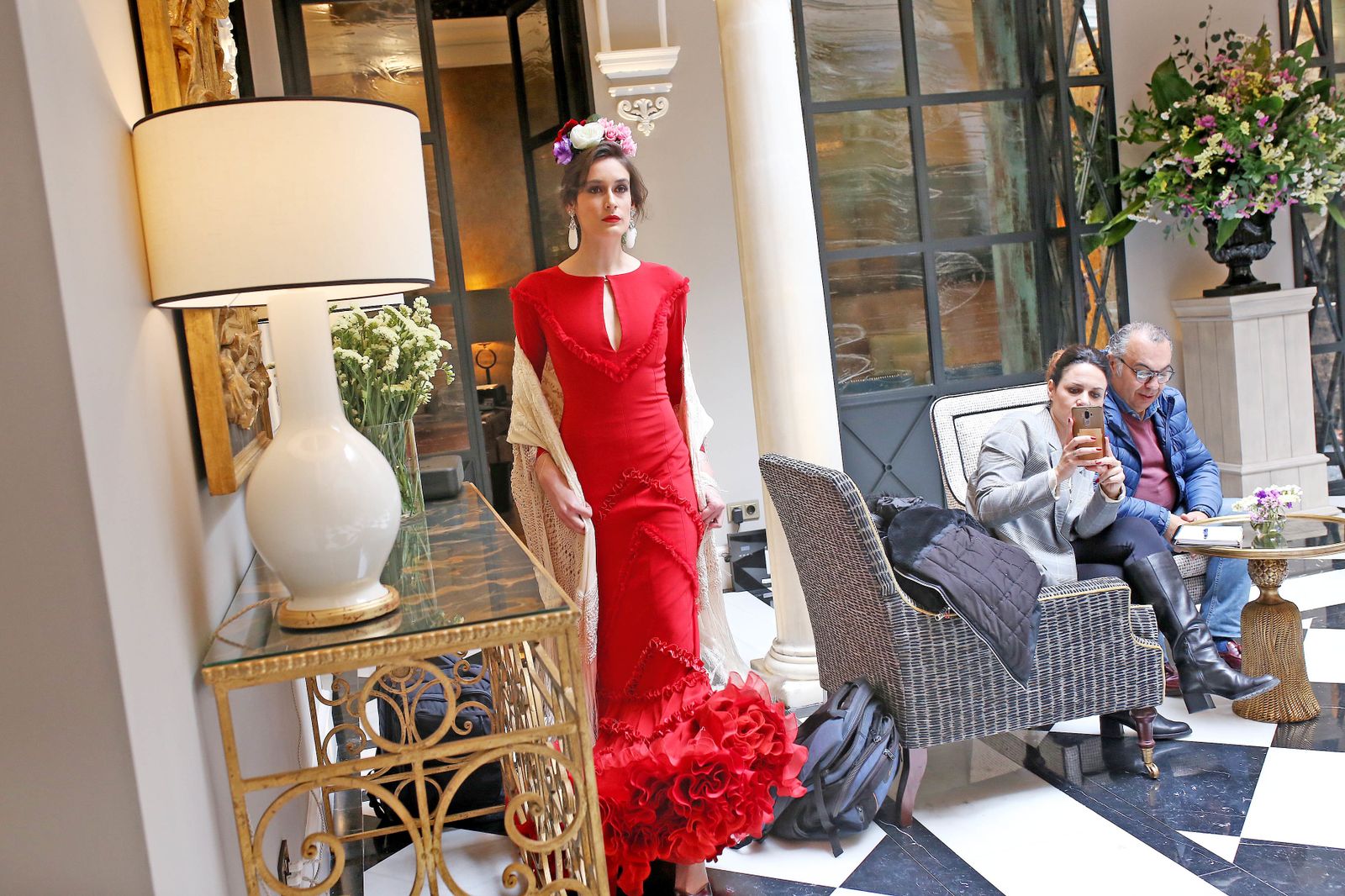 Hotel Mª Luisa. Presentación colección flamenca Amparo Macías.