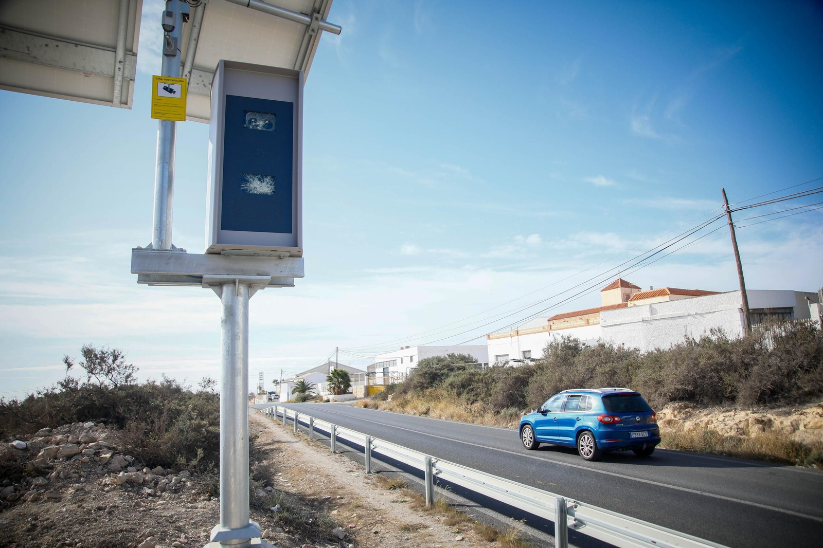 Así quedó el radar de la carretera del Mamí antes de entrar en funcionamiento
