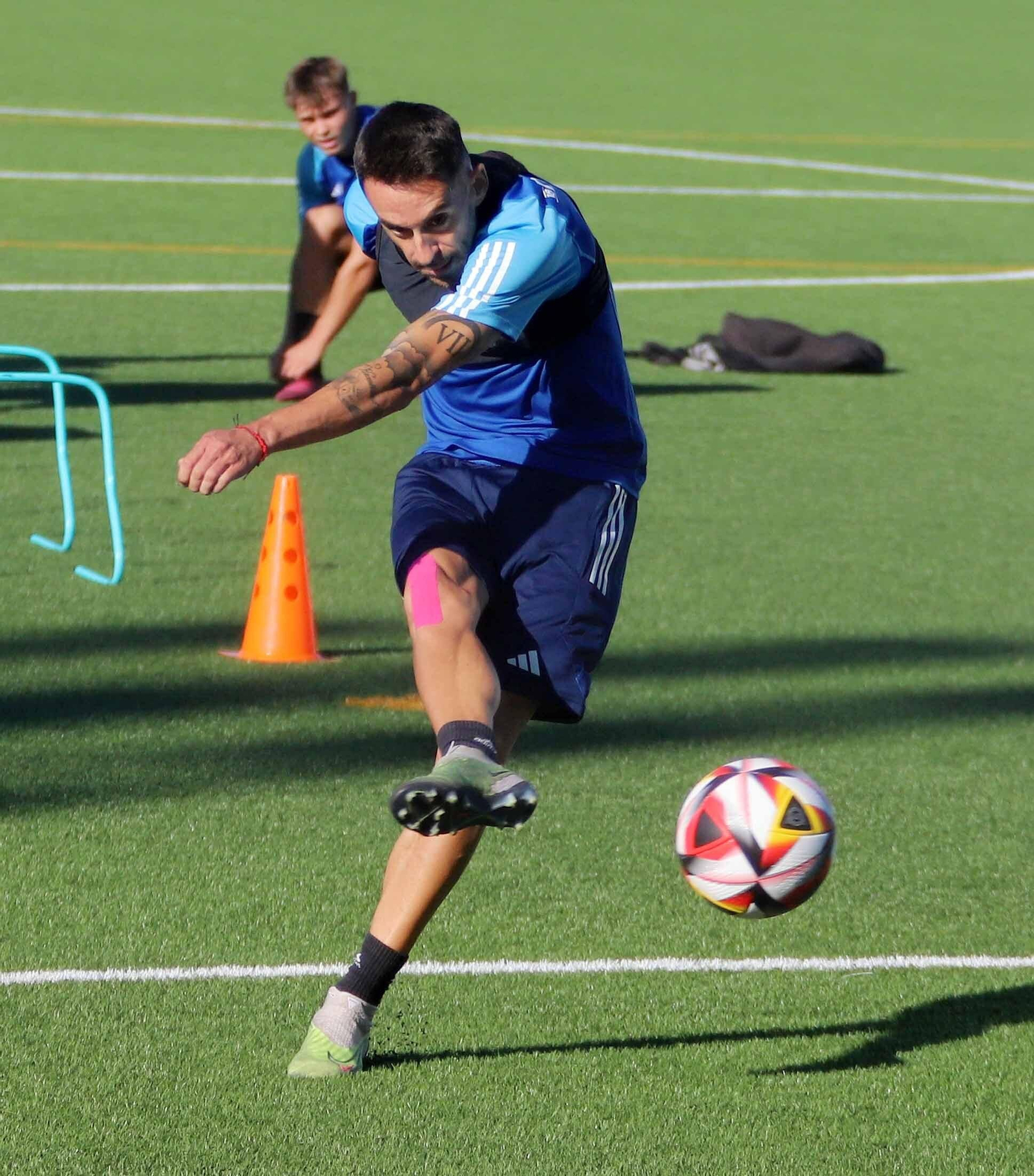Imágenes del entrenamiento del Recre