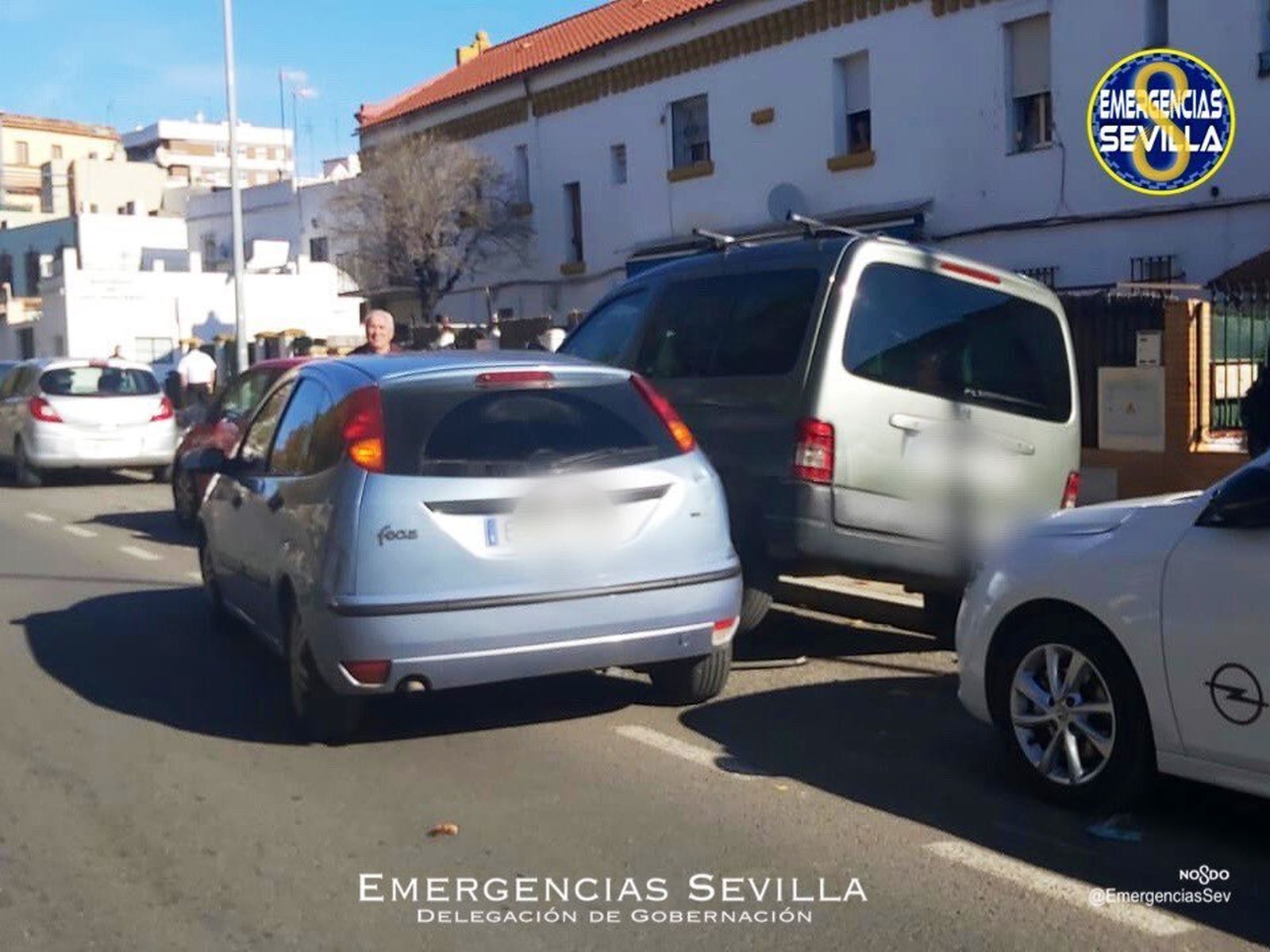 Estado en el que quedaron ambos vehículos tras el impacto.