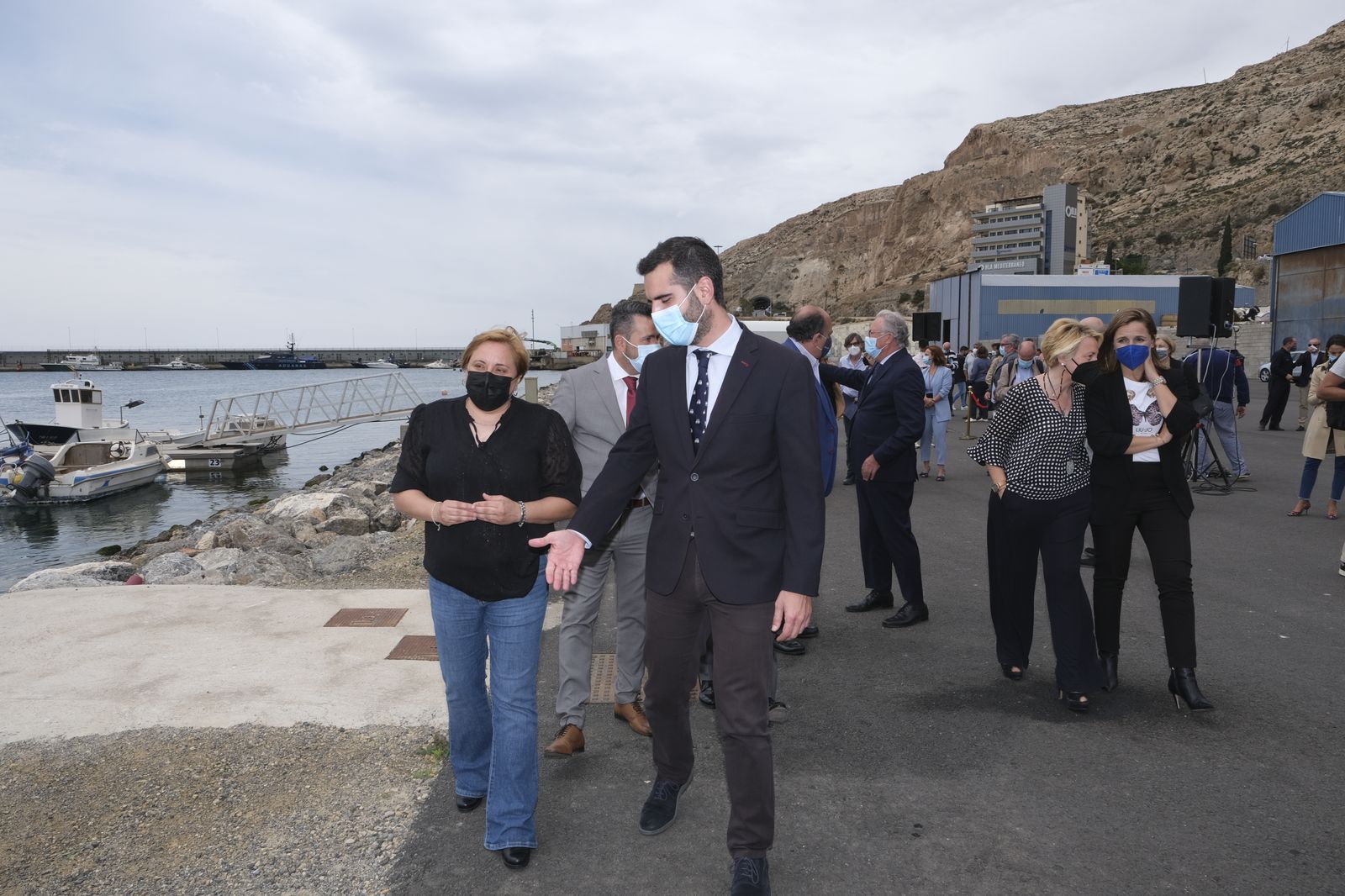 Fotogalería visita obras nuevo fondeadero del Puerto Pesquero de Almería