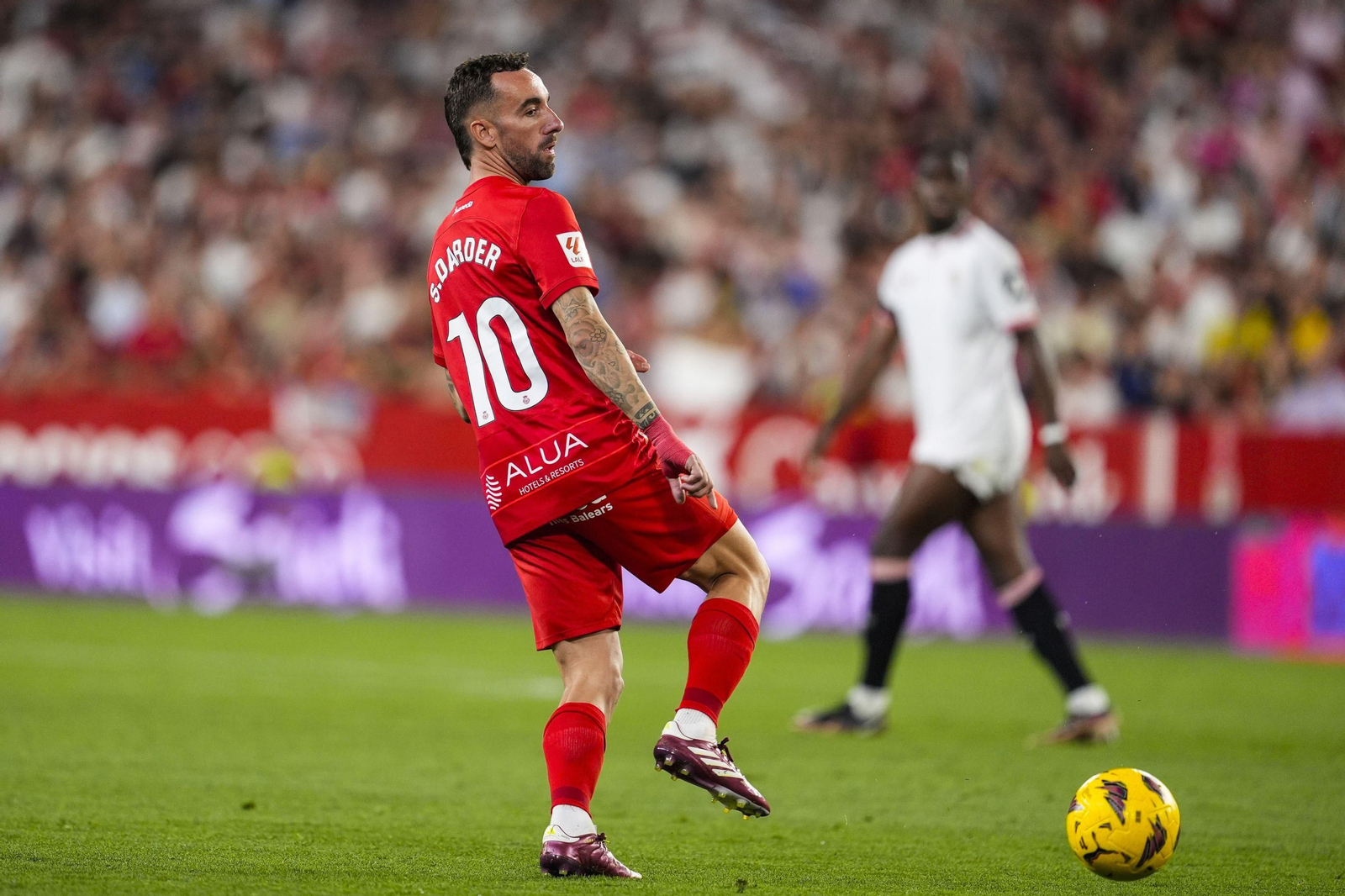 Darder en el partido Sevilla-Mallorca.
