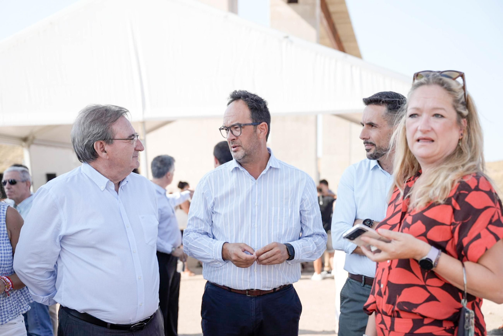 Los ministros Félix Bolaños y Óscar Puente visitan el viaducto de los Feos de Almería