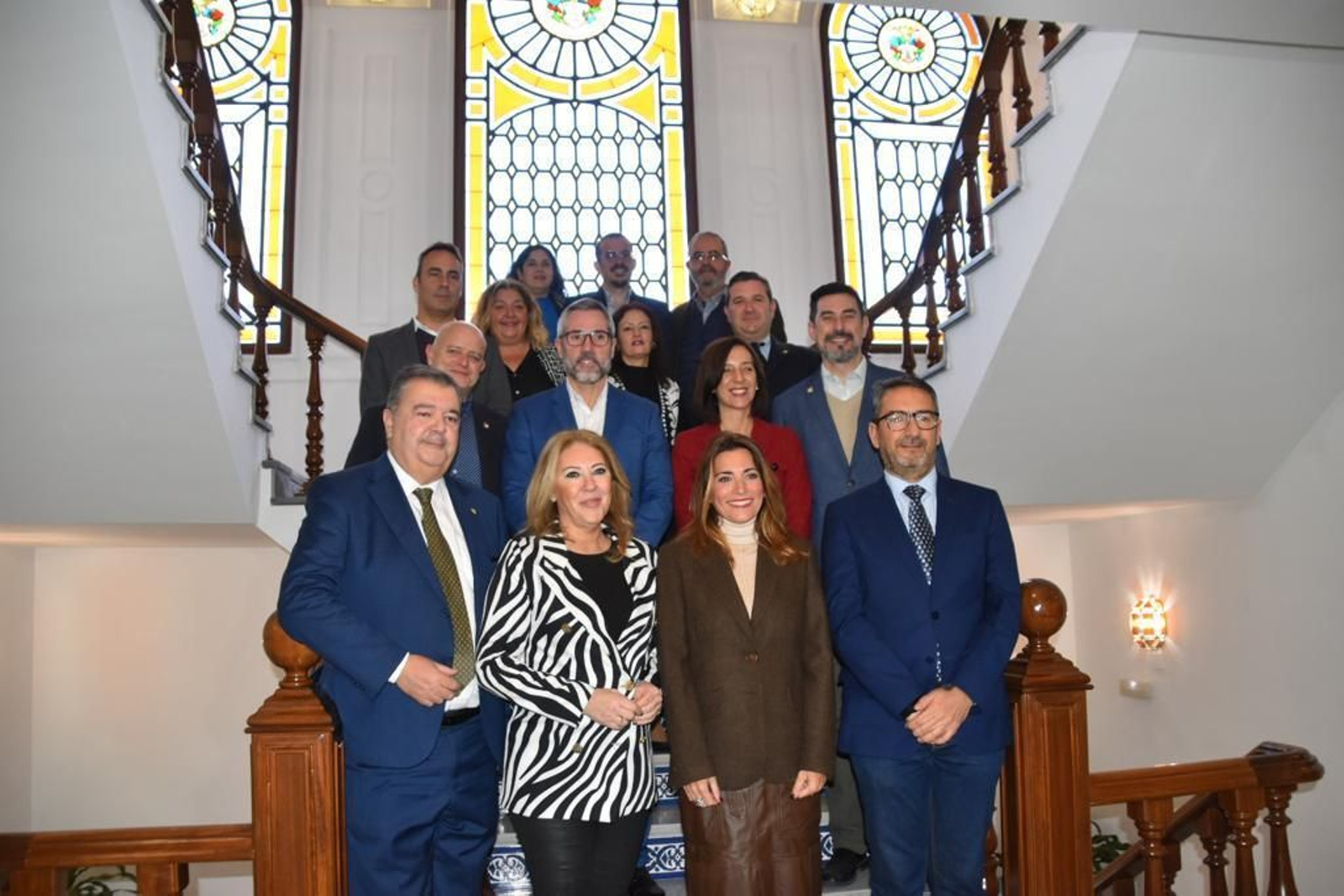 La visita institucional al Ayuntamiento de Mijas.