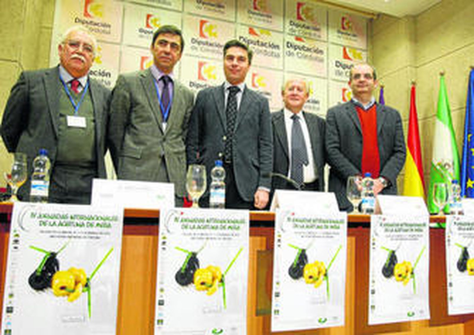 José María Estrada, Jean-Louis Barjol, Andrés Lorite, Francisco Millán y Miguel Ángel Márquez, en el balance de las jornadas.