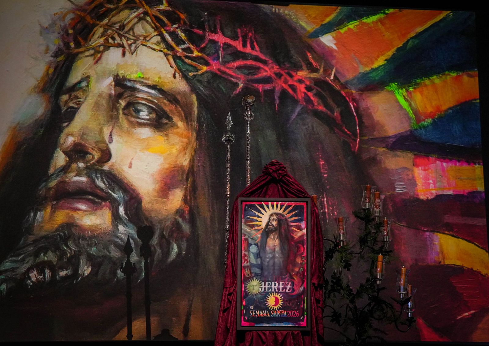 Imágenes de la presentación del cartel de la Semana Santa de Jerez 2026