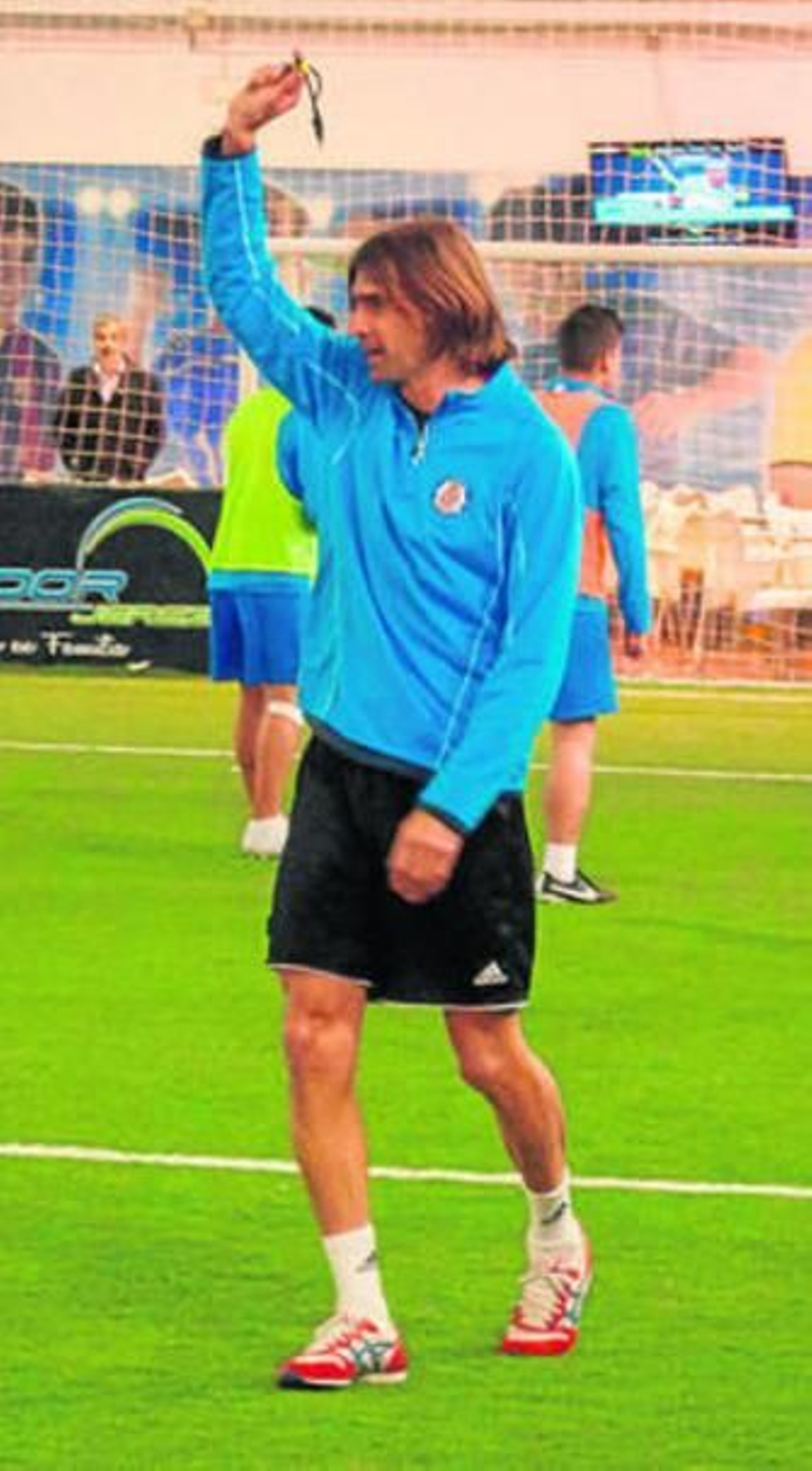 Dani Pendín, en un entrenamiento en Indoor Jerez.