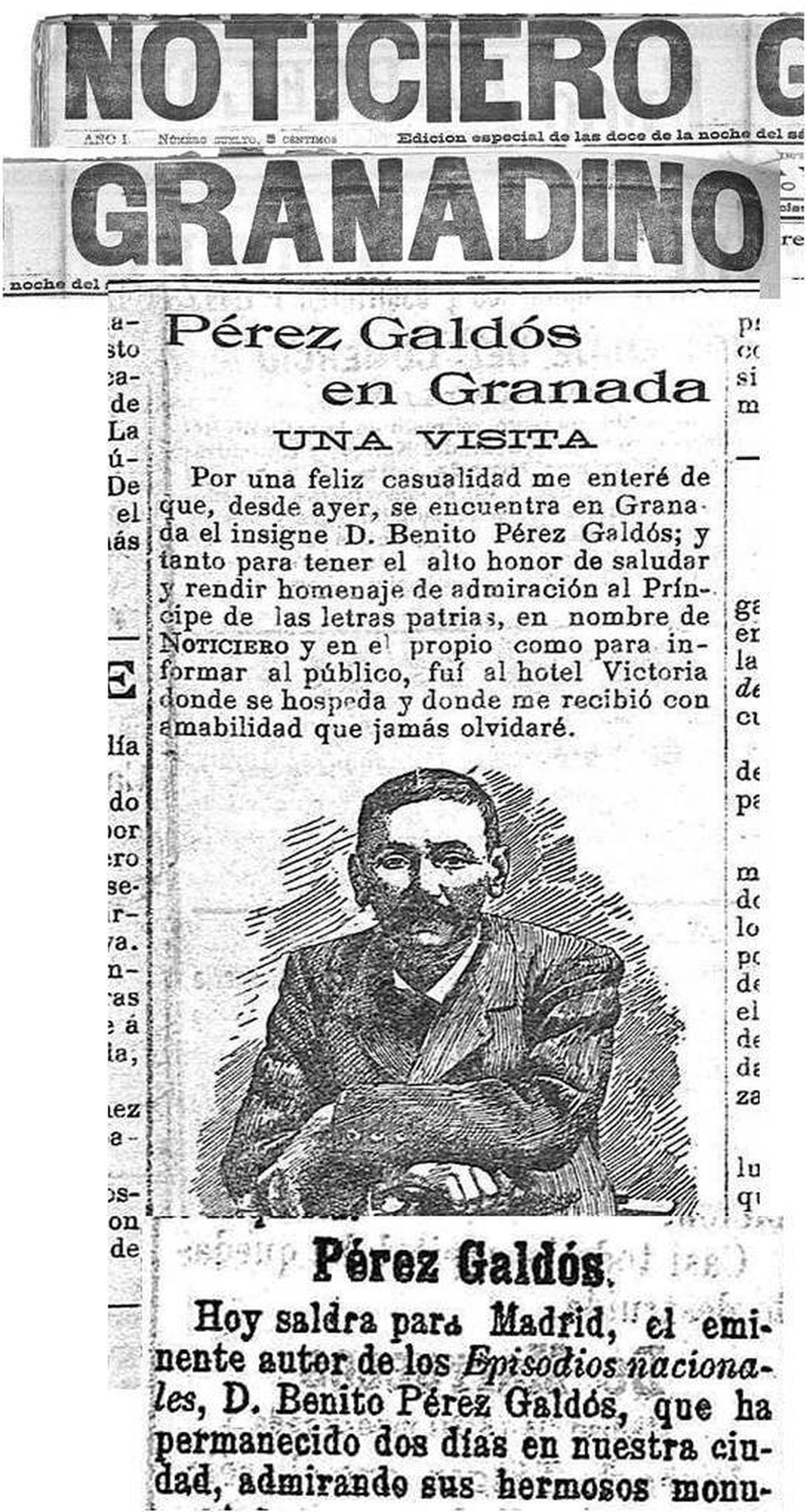 Pérez Galdós en la prensa de Granada