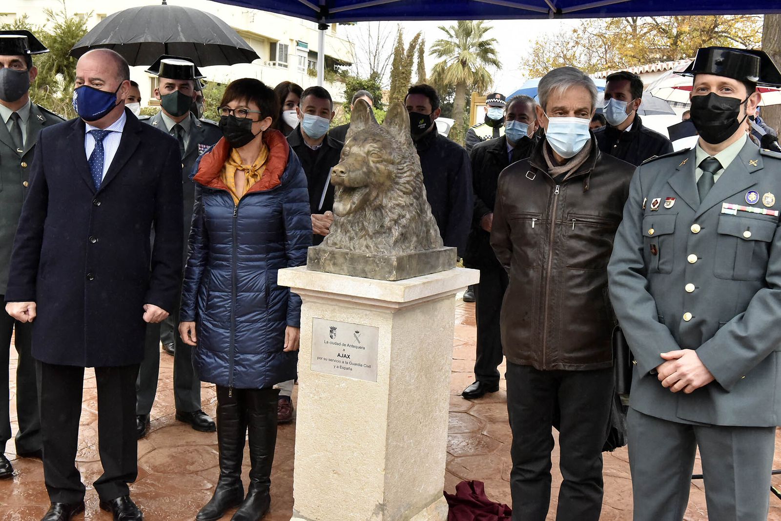 Inauguración del busto dedicado a Ajax.