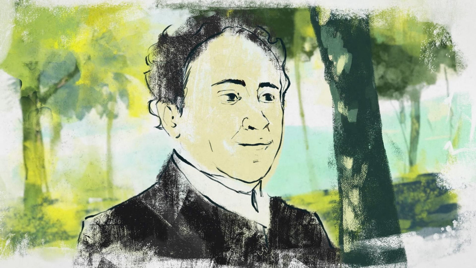 Antonio Machado en versión animada, en una imagen del documental.