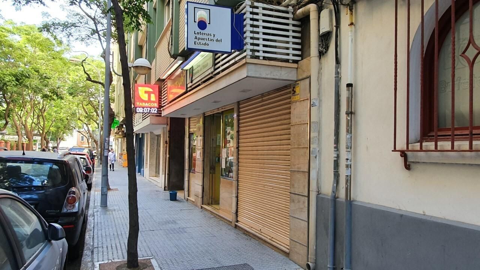 Administración de Lotería número 13, en Acacias, que ha permanecido cerrada durante el Estado de Alarma