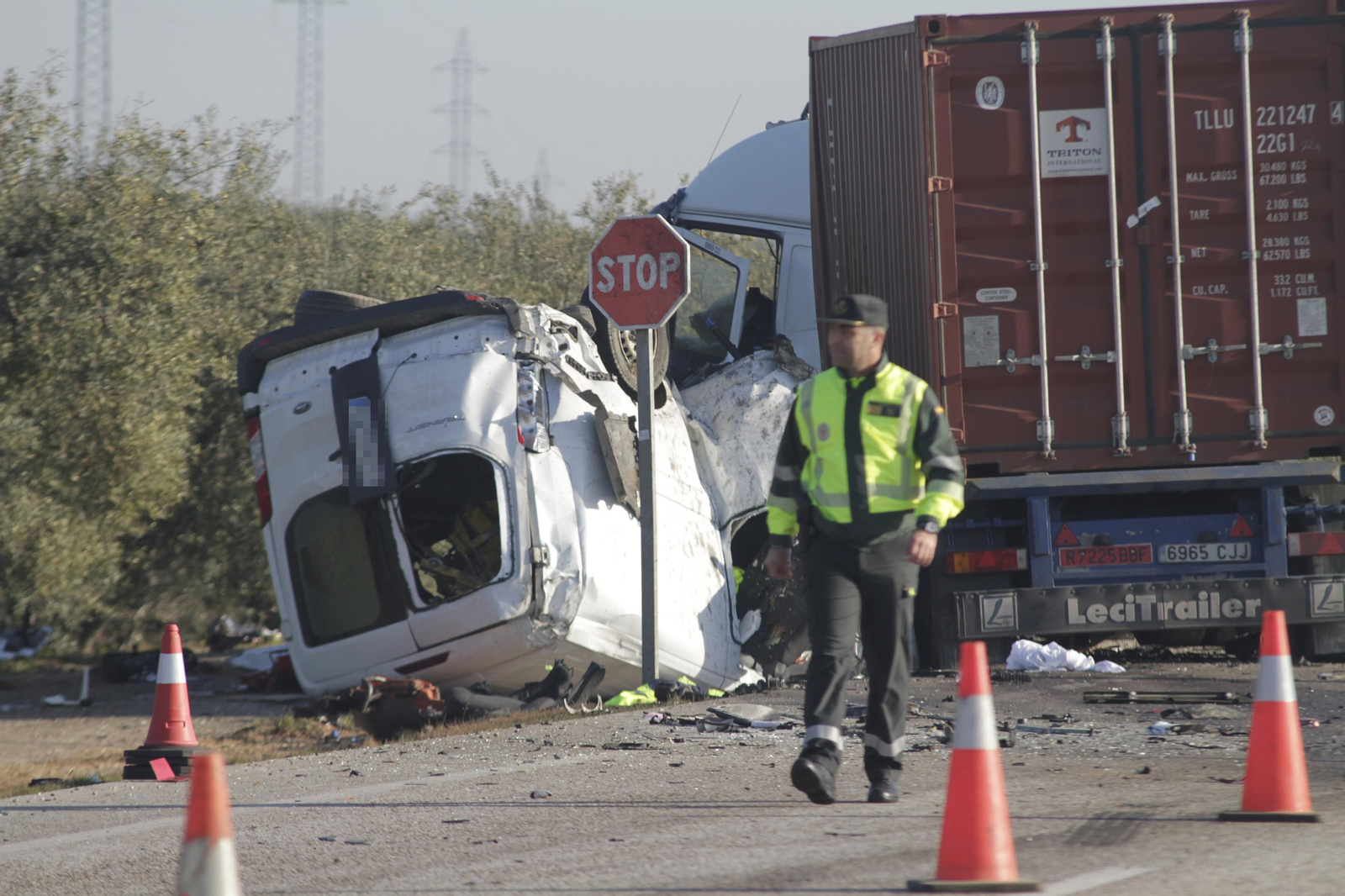 Las imágenes del accidente en Utrera