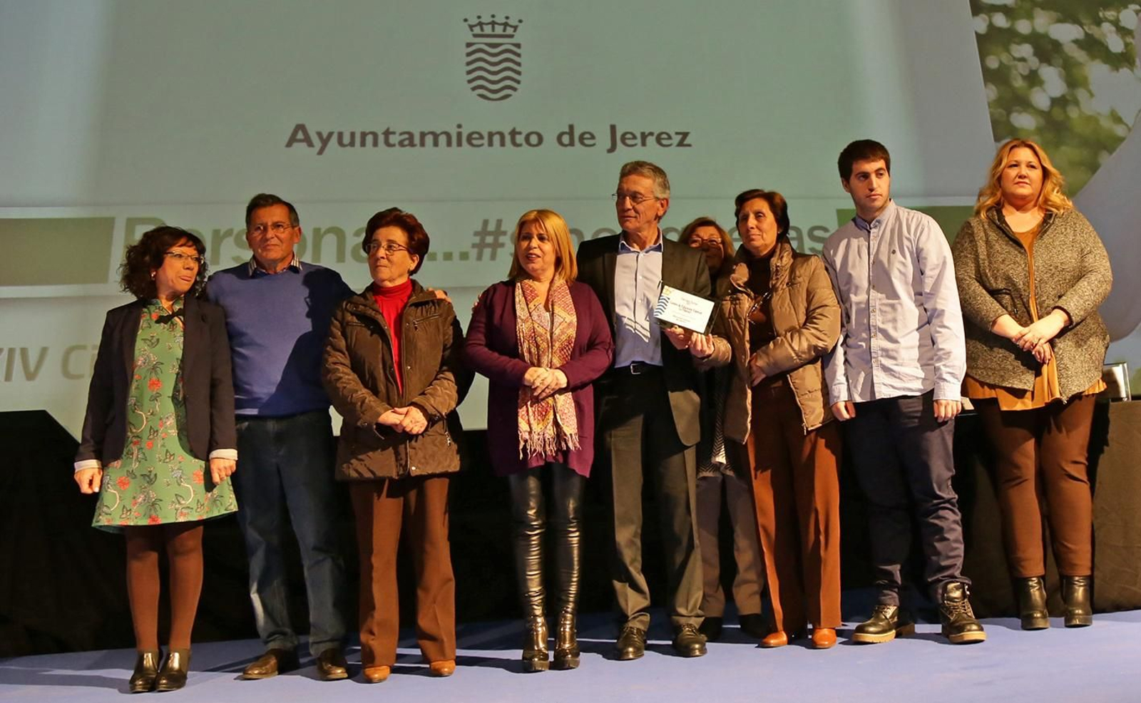 Premiados y participantes, ayer en los actos celebrados en los Museos de la Atalaya con motivo del Día Mundial de las Personas con Discapacidad.