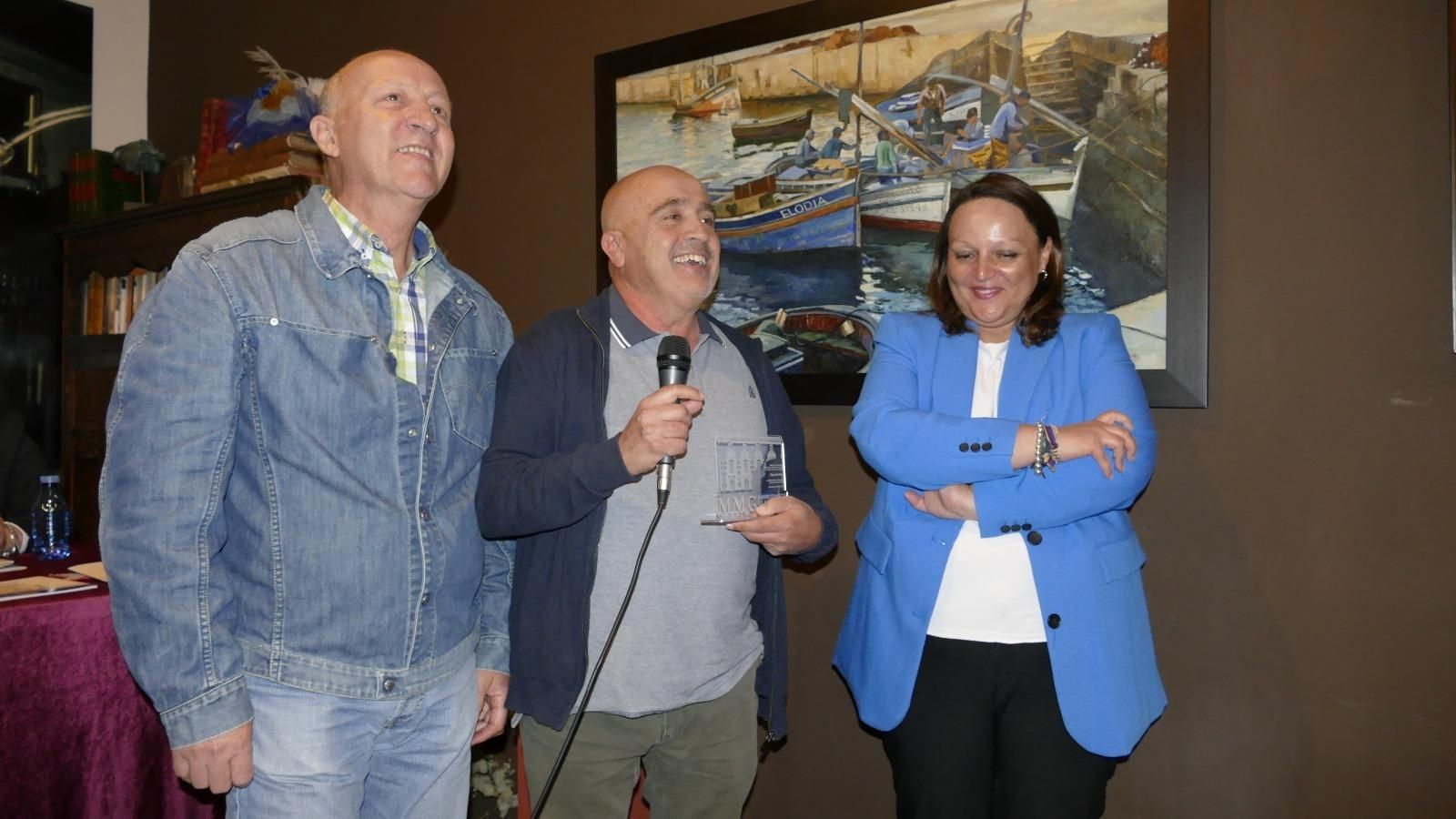 Antonio Sánchez, Diego Gea y Conce Pérez, concejala de Cultura.