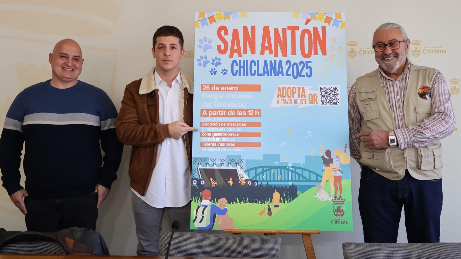 Presentación del cartel y de las actividades de San Antón en Chiclana