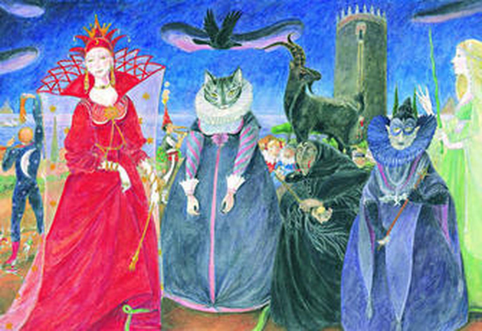 Uno de los dibujos firmados por Jesús Gabán para ilustrar a las 'Brujas Mediterráneas'.