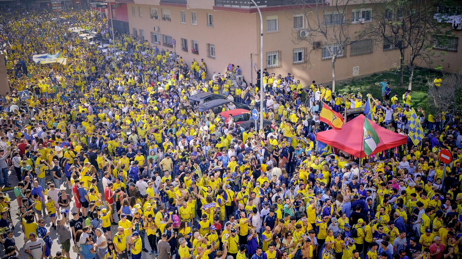 Ambiente cadista durante el Cádiz CF - Real Madrid