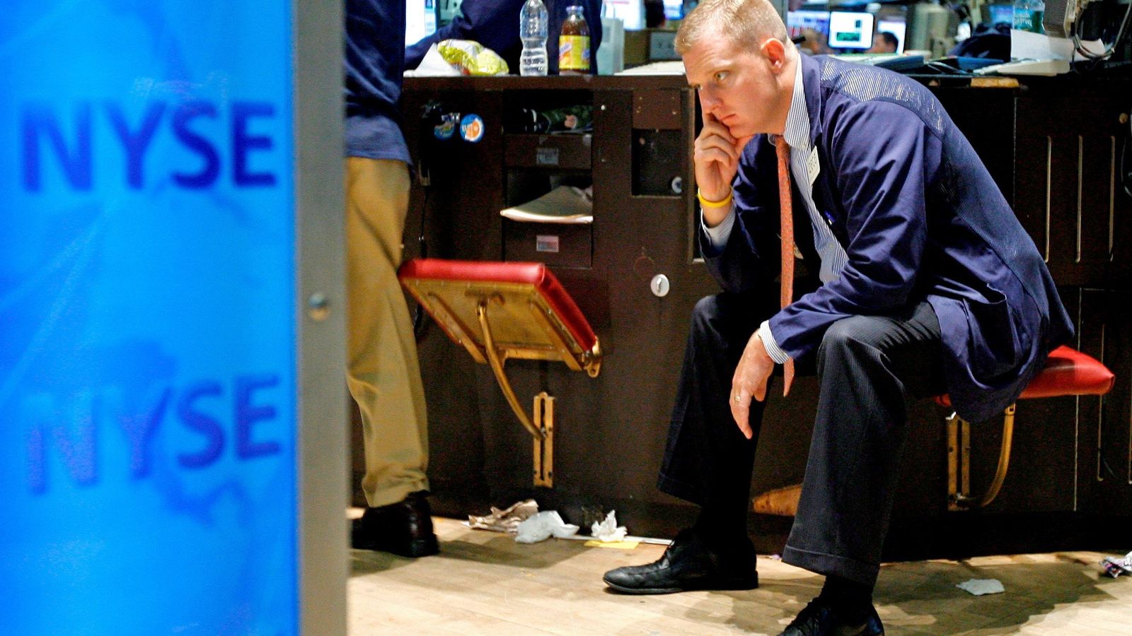 Un corredor de bolsa en Wall Street, el 15 de septiembre de 2008.