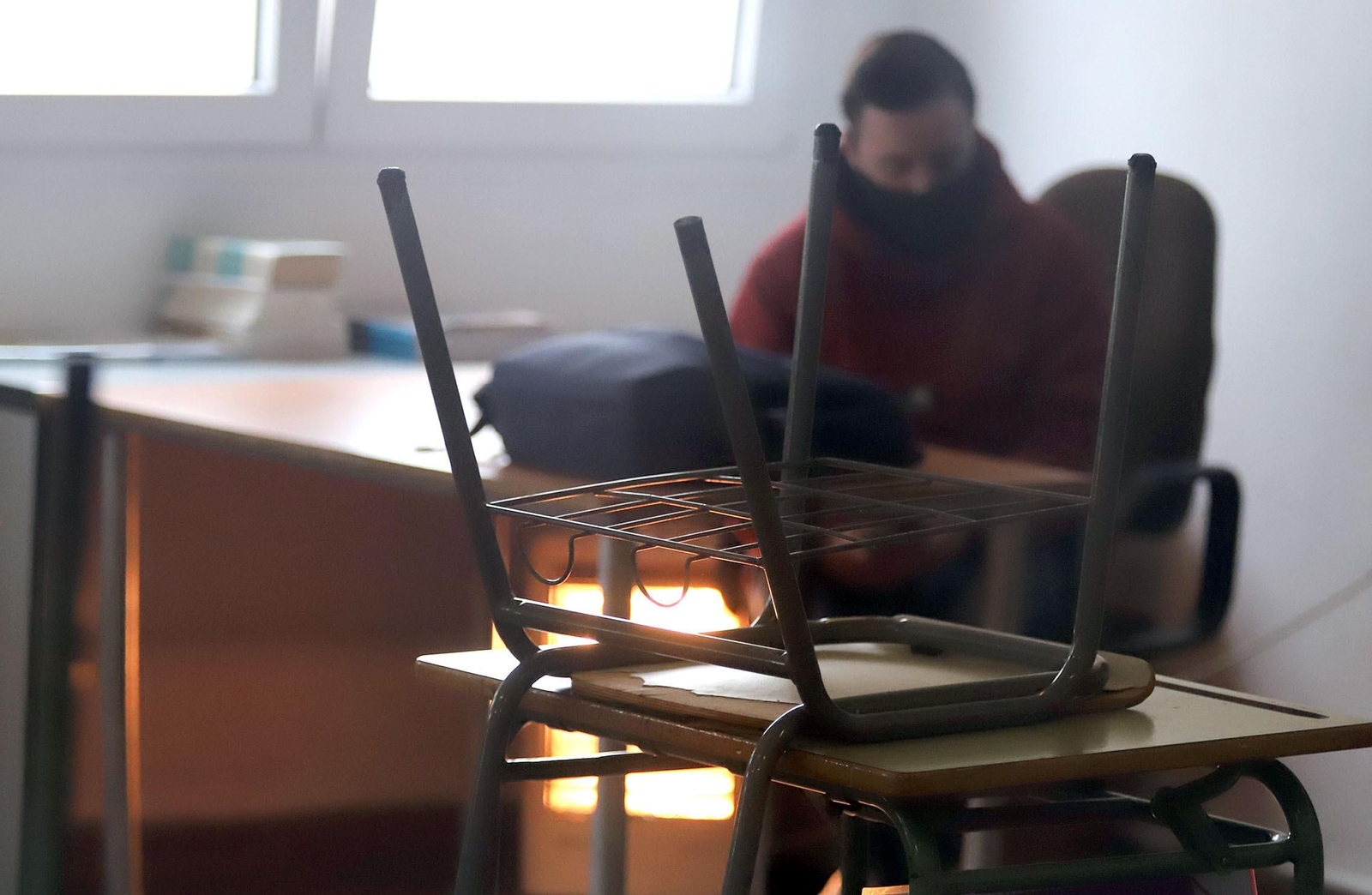 Aula de un centro de la capital.