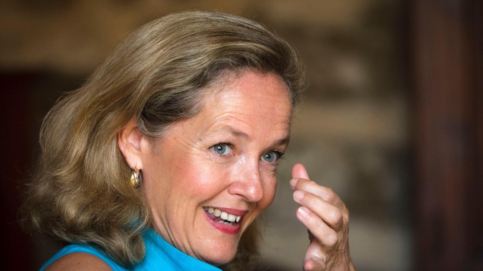 Nadia Calviño, durante la entrevista en el Castillo de Luna de Rota.