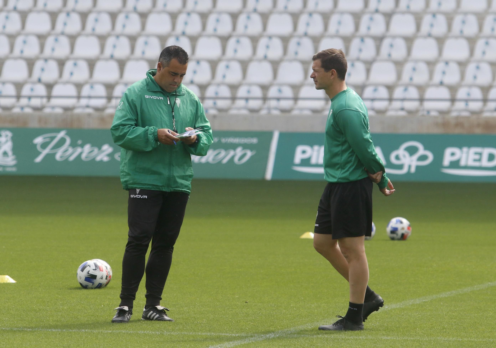 Las imágenes del primer entrenamiento de Germán Crespo al frente del Córdoba CF