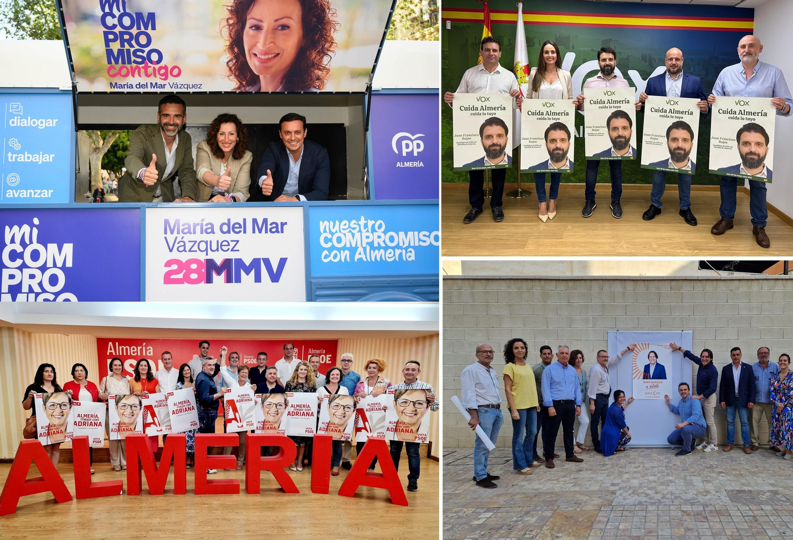 Arranca la campaña en Almería: dos semanas de lucha sin cuartel por los ayuntamientos