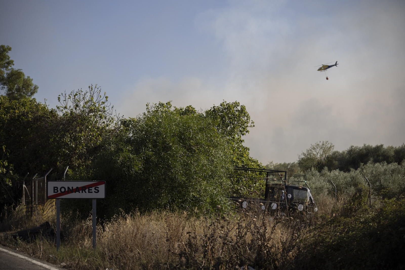 Imágenes del incendio de Bonares