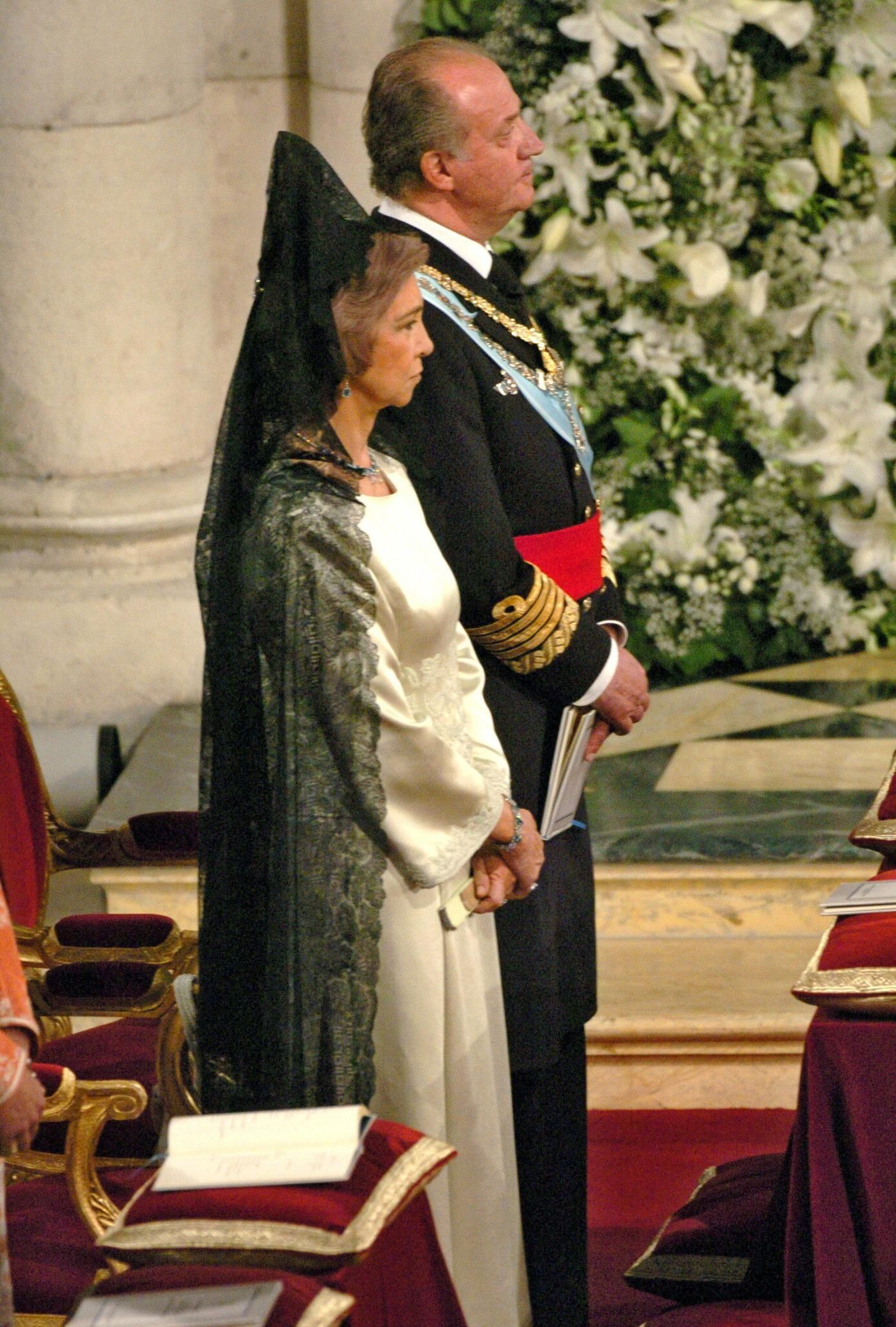Los reyes eméritos, don Juan Carlos y doña Sofía, en la presidencia en la boda
