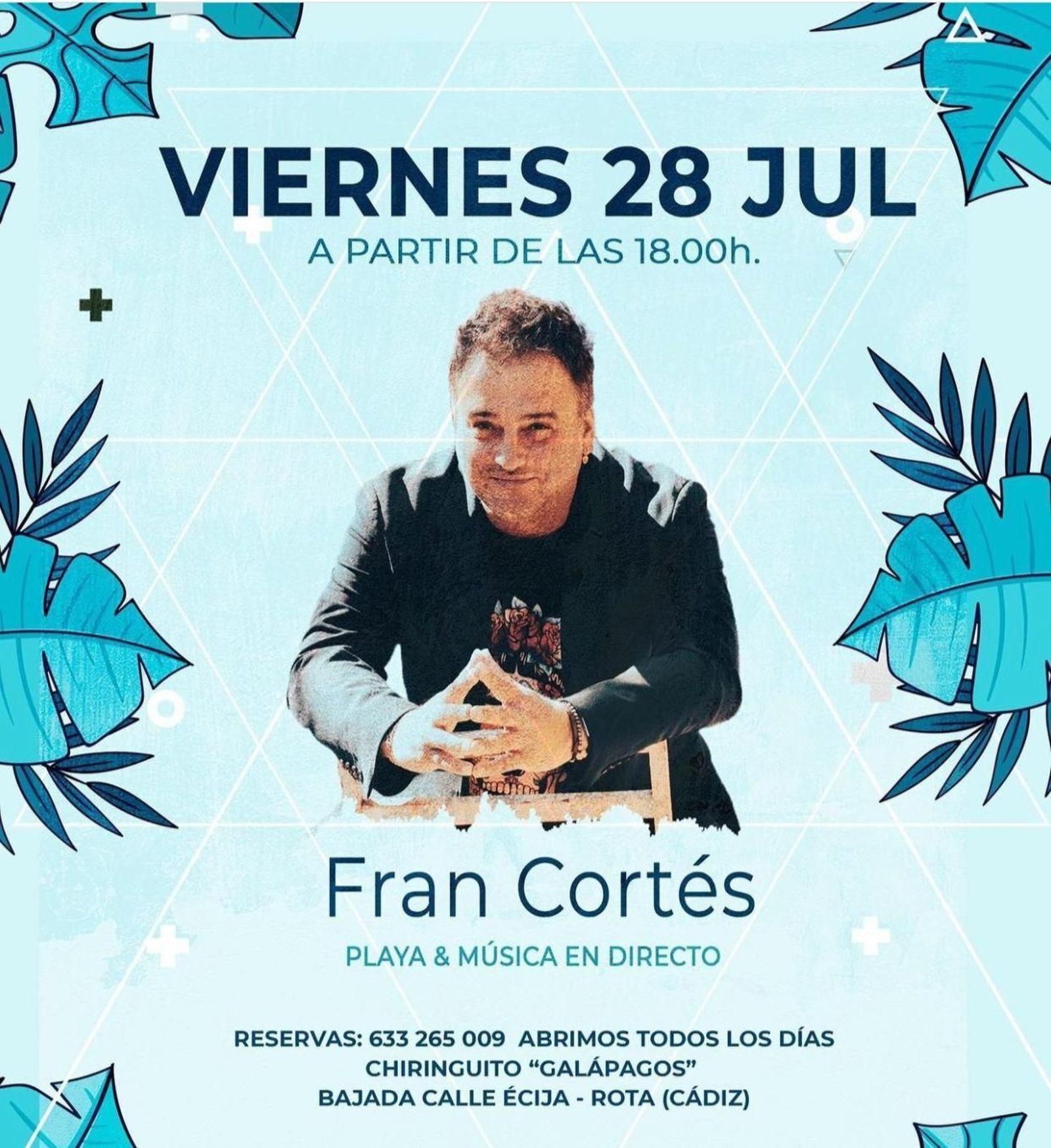 Fran Cortés, en Chiringuito Galápagos - Rota