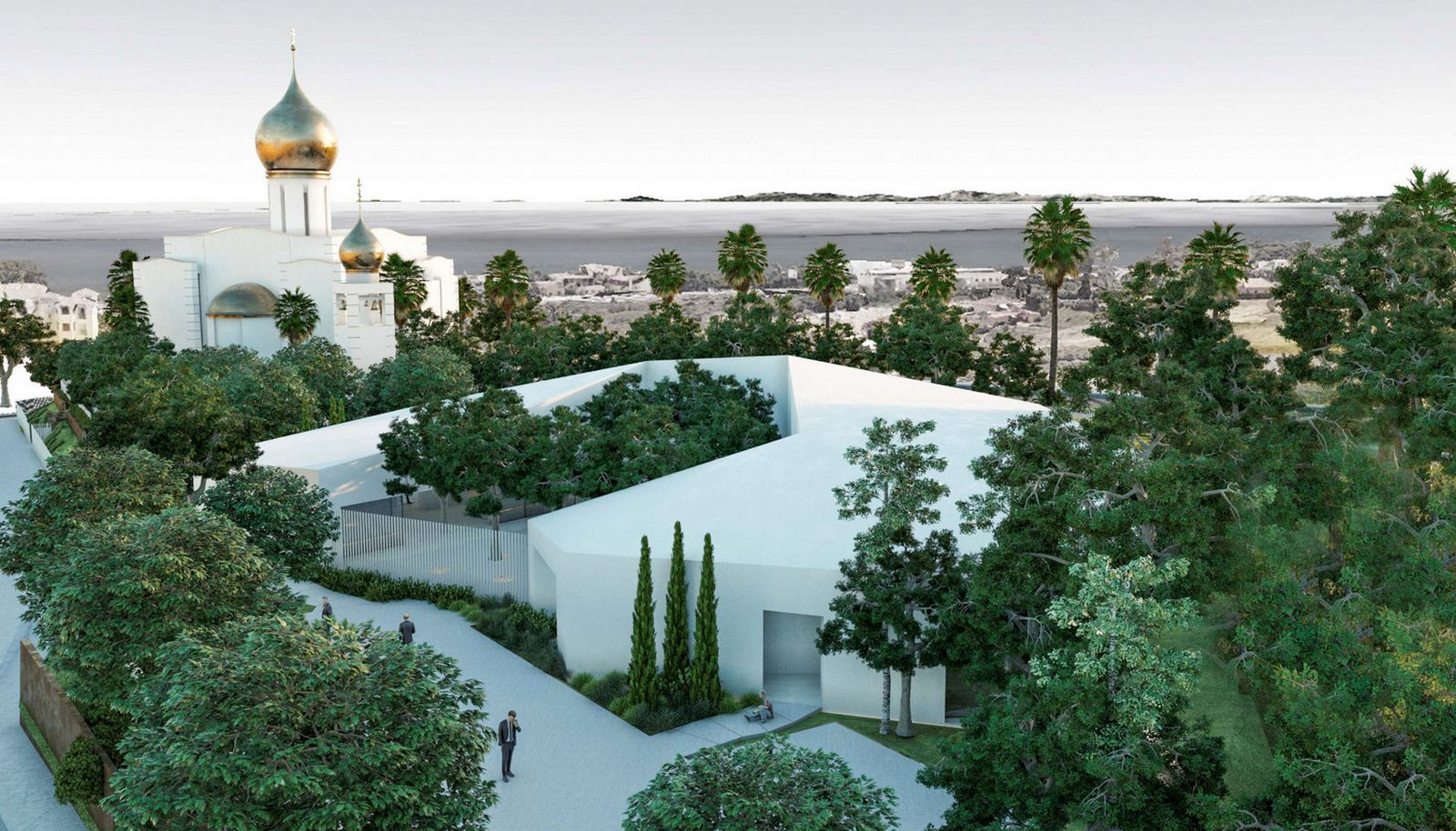 Recreación de la iglesia ortodoxa que se construye en Estepona.