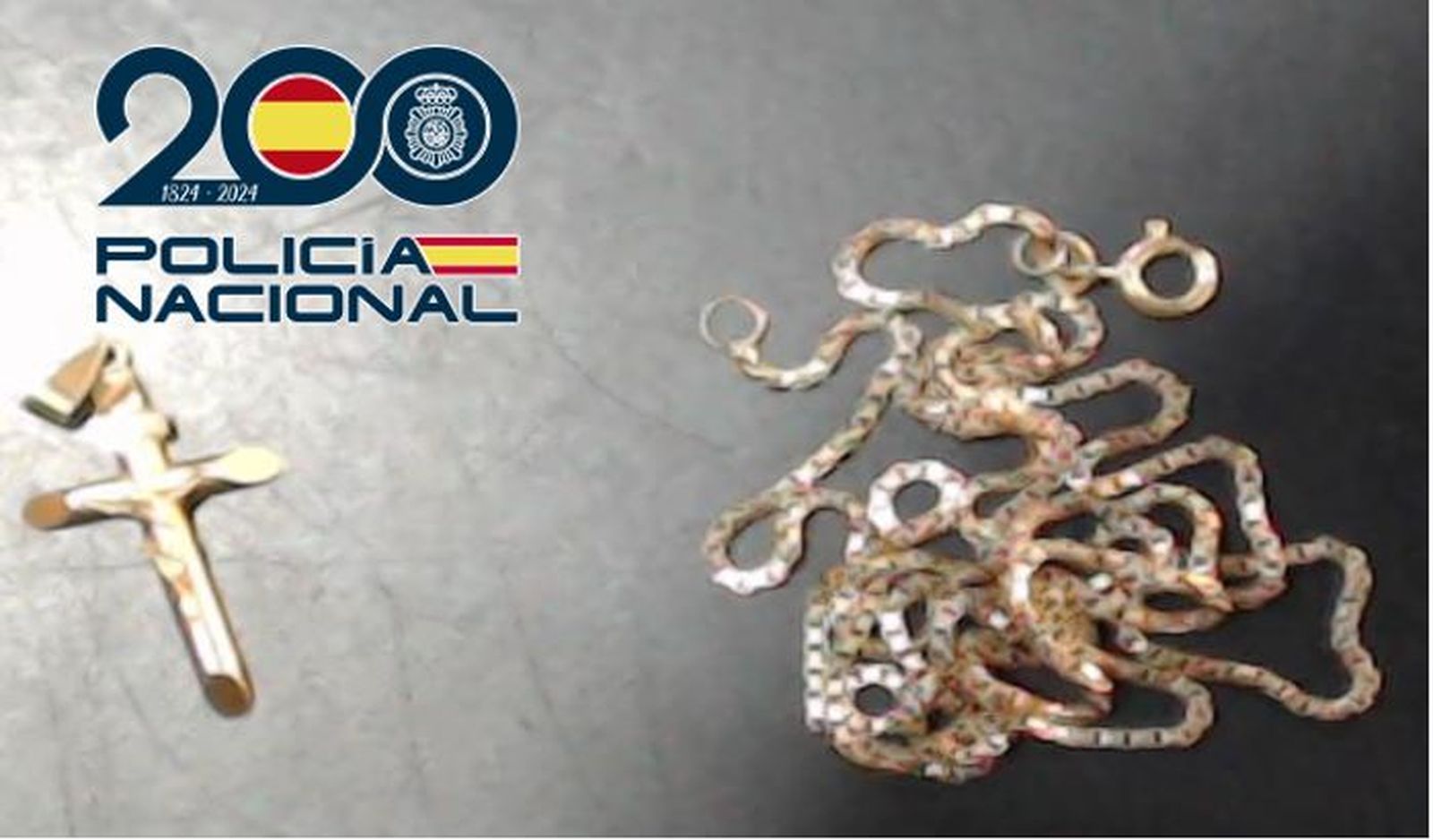 Joyas recuperadas por la Policía Nacional tras su venta ilegal.