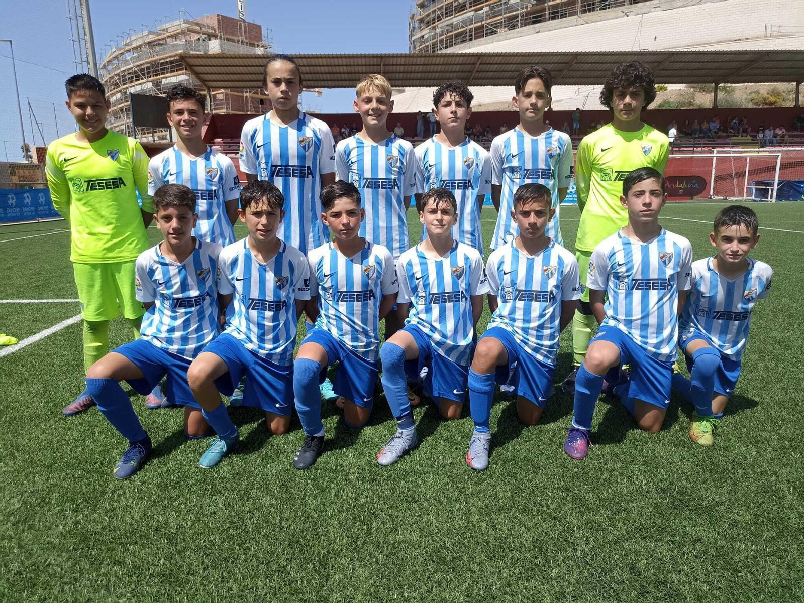 Una imagen de los alevines del Málaga CF